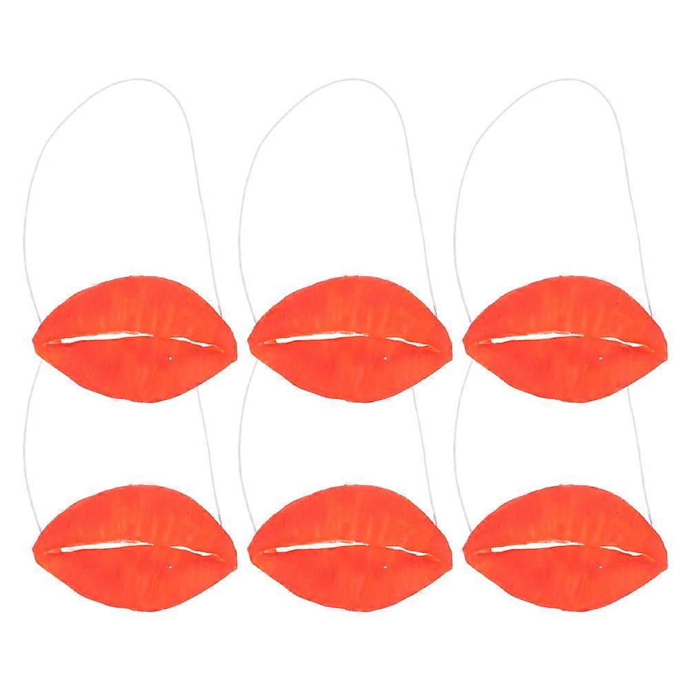 Cosplay Lips Red Latex prop for Decoration 24Pcs Set