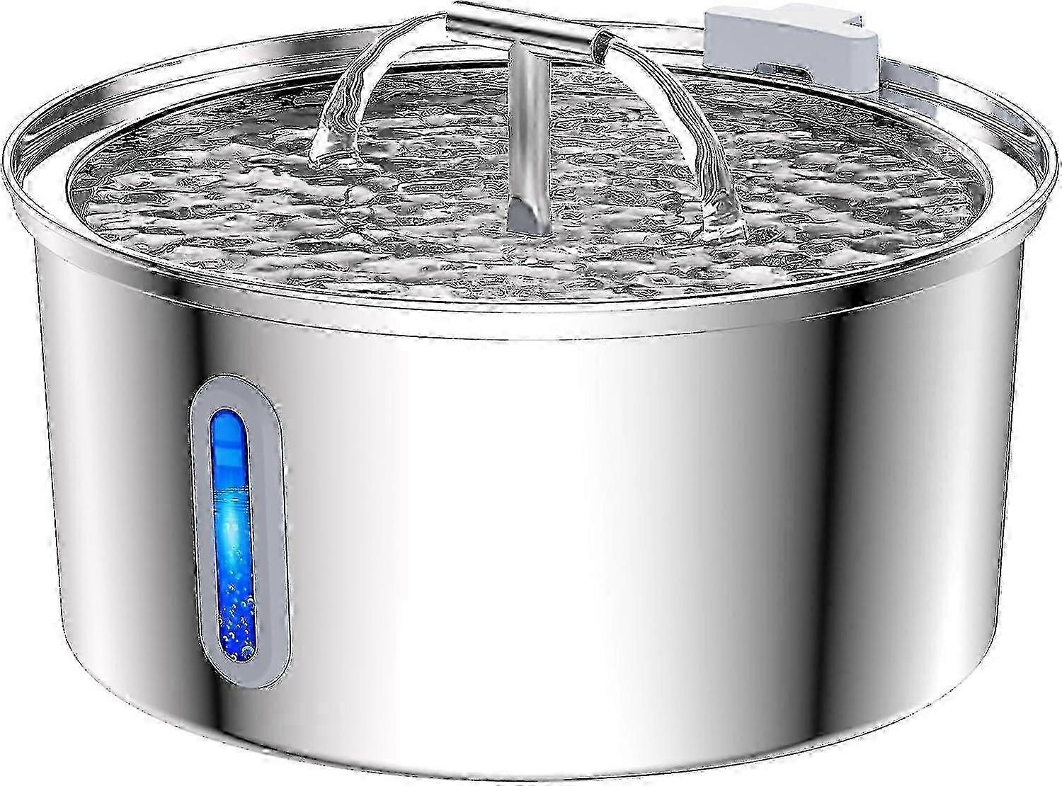 Cat Water Fountain, 108oz 3.2L, 2 Water Flows, Circulating Filtration, Low Noise Pump