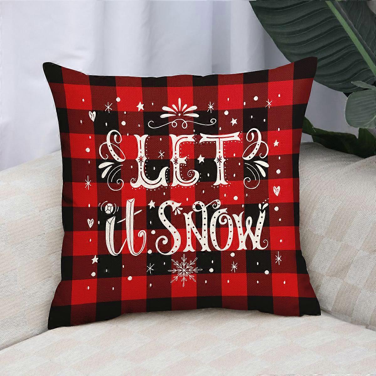 Christmas pillowcase Christmas reindeer Christmas tree Santa Claus pillowcase snowflake linen pillow