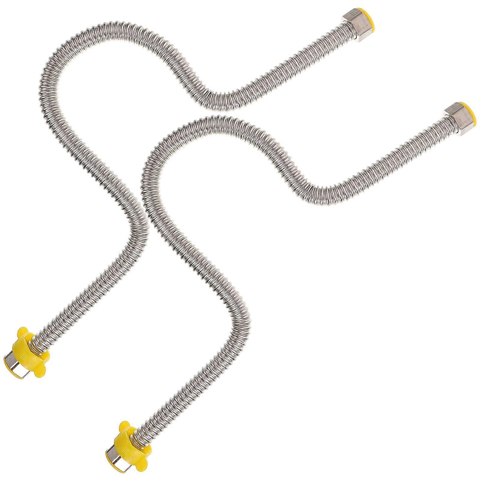 Water Heater Hose Stainless Steel Corrugated Hose for Home Use 8Pcs
