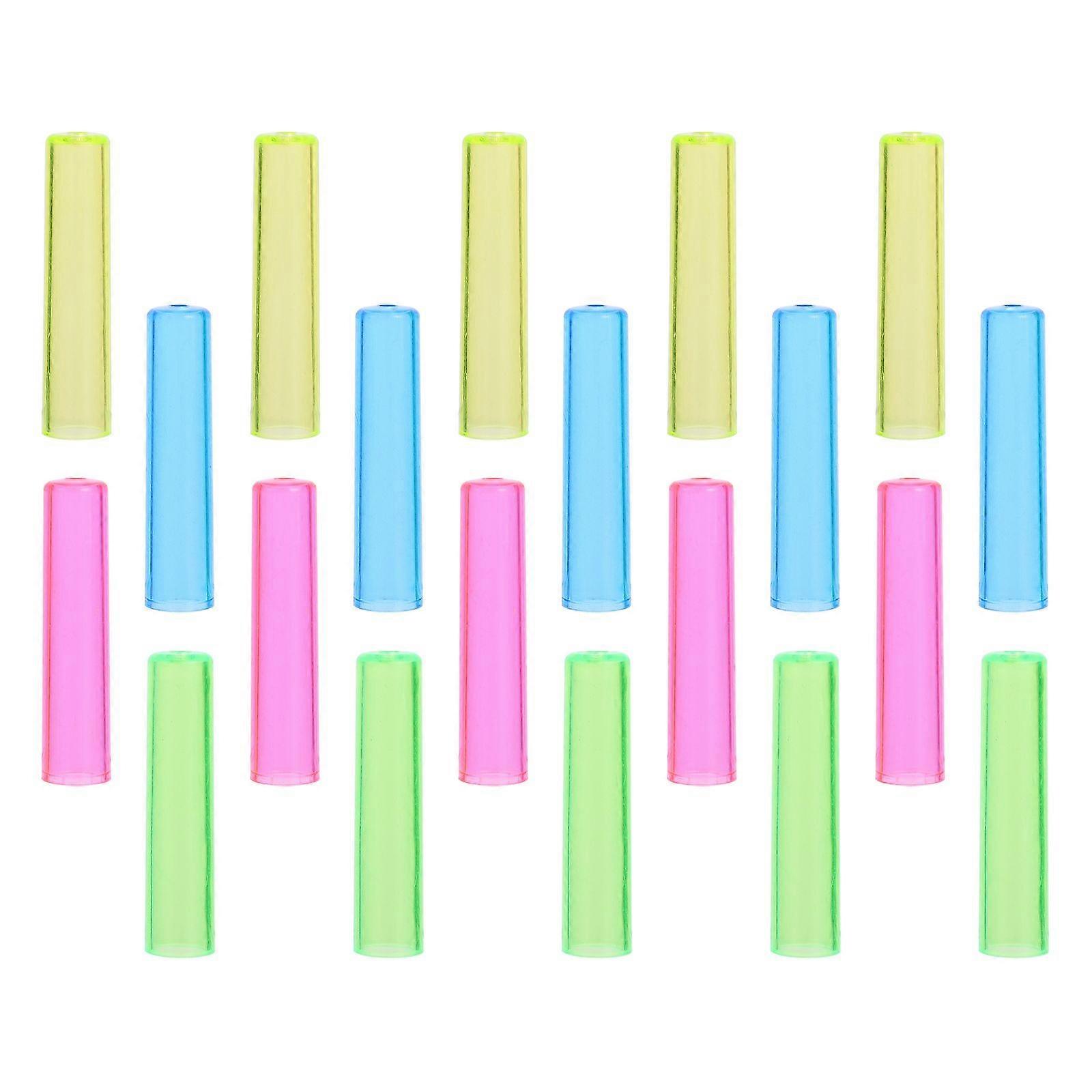Plastic Pencil Protection Cap Pencil Extender for Daily Use 100 Pieces Set