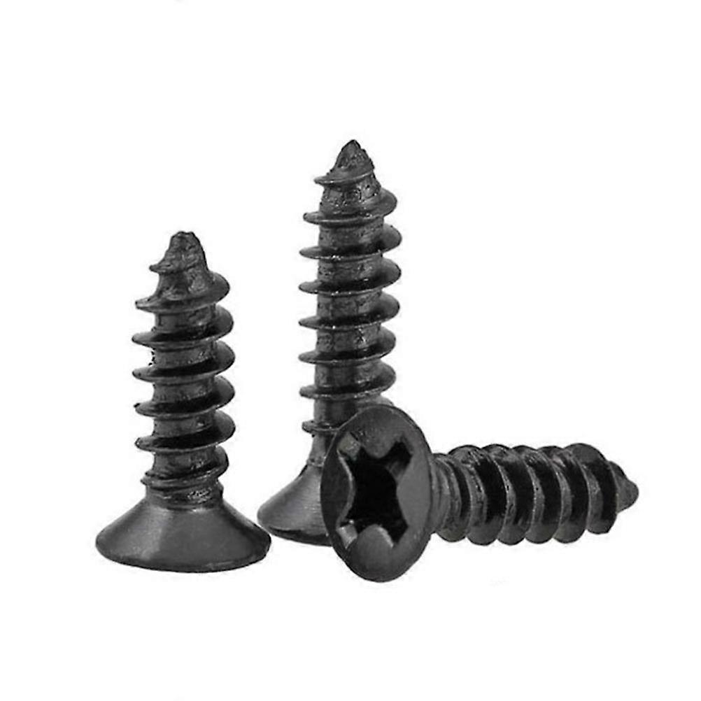 Flat Head Screw Self-Tapping Screws for Gypsum Board 100Pcs Black