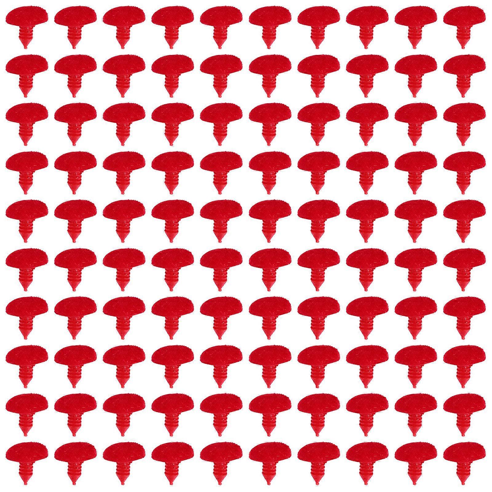 Triangle Nose Cartoon Accessory 100Pcs Flocking Nose Red For Craft Making And Handicraft Projects 1.1X1cm
