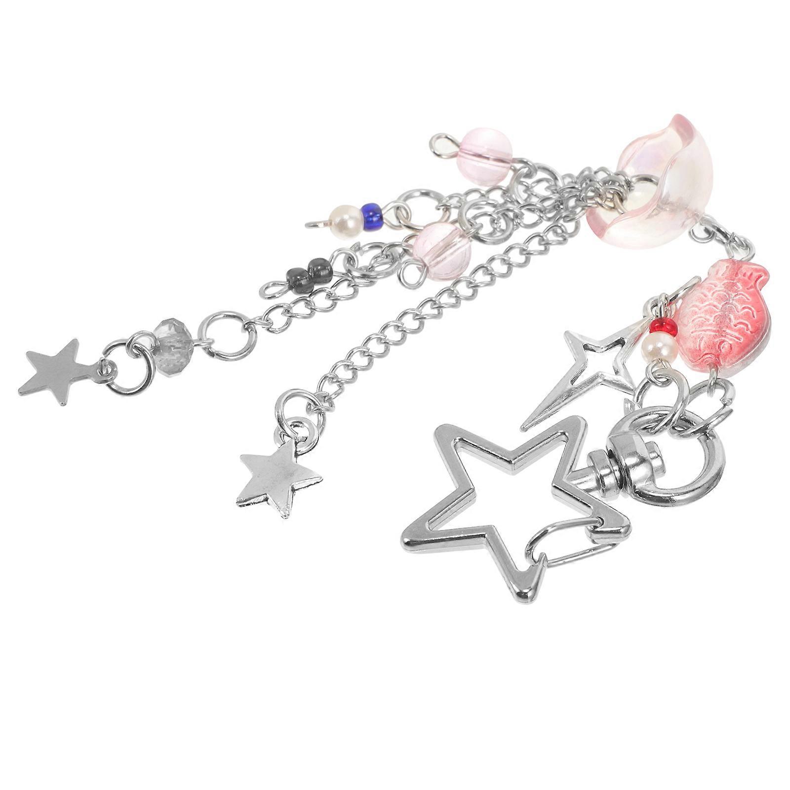 Phone Phone Charm Strap for Decor 2Pcs Silver Pendant Accessory