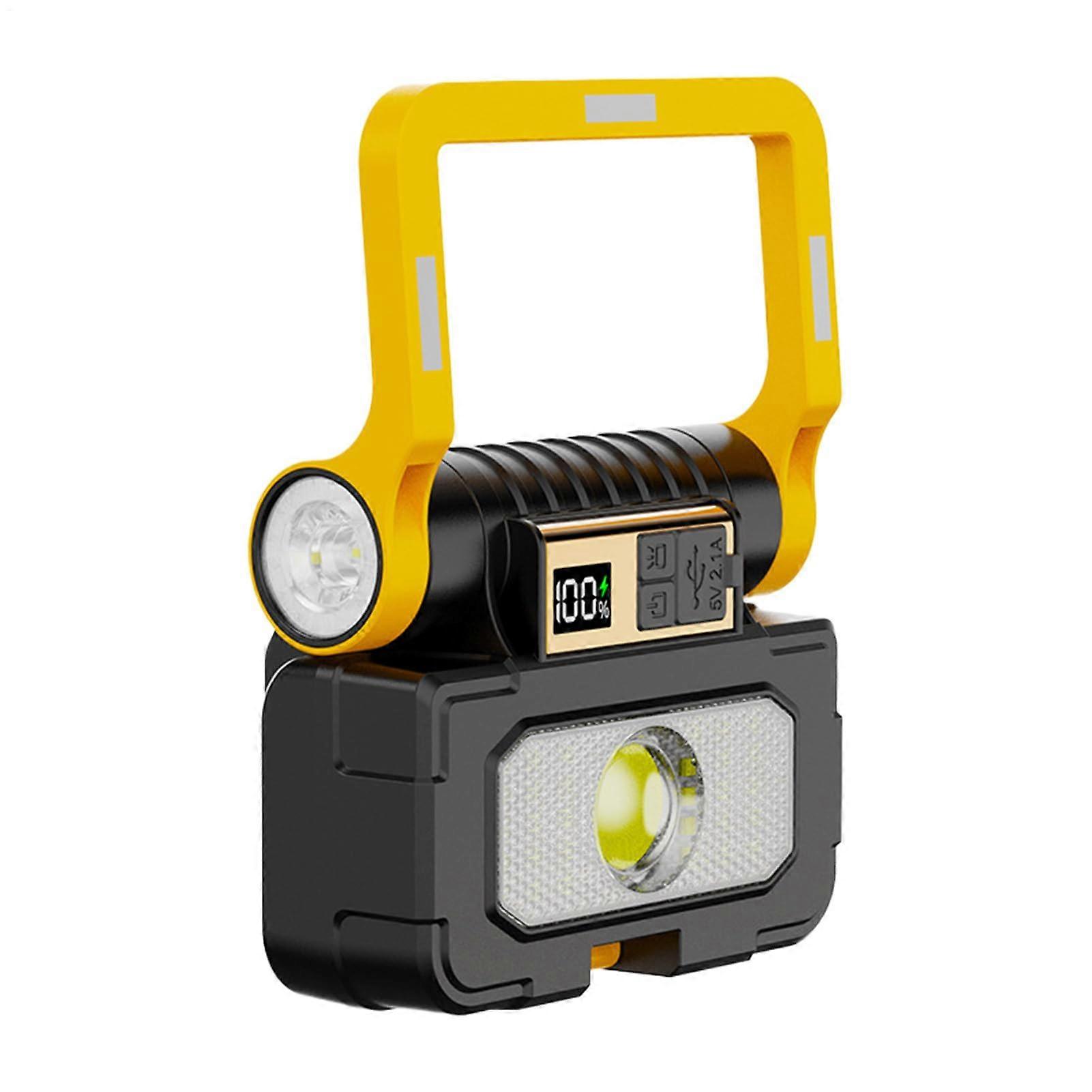 Portable Work Light Rechargeable Solar Floodlight Waterproof Magnetic Base LED Lamp For Garage, Workshop, Camping Garden
