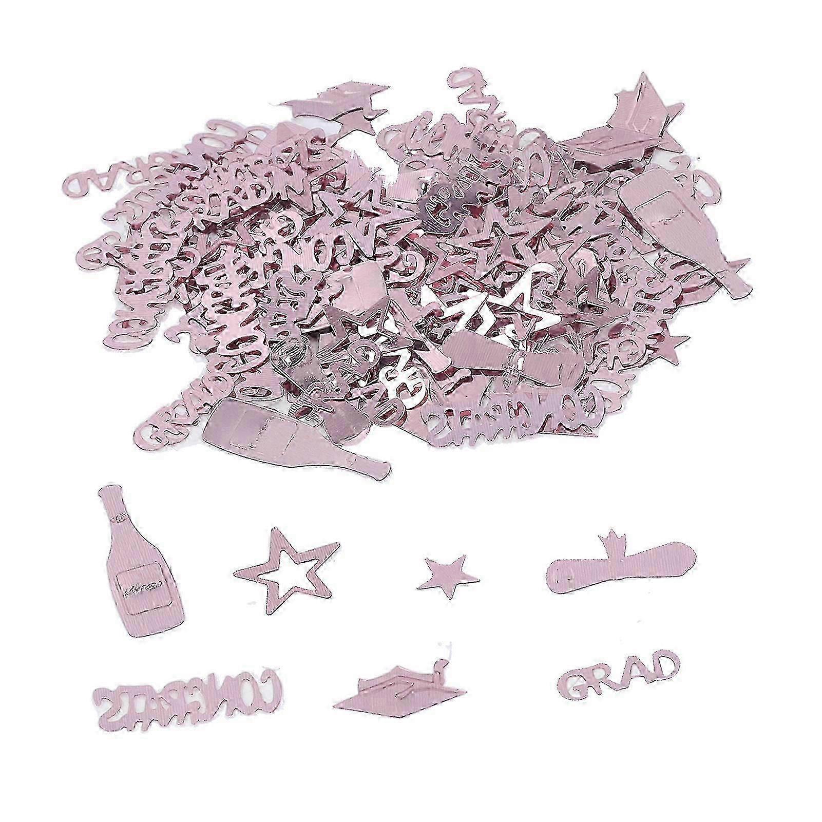 玫瑰金毕业纸屑 100 克可重复使用的耀眼毕业纸彩纸屑，用于毕业装饰派对