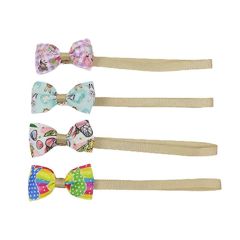 Easter Pet Bow Tie Decorative Collar for Cat 4Pcs Assorted