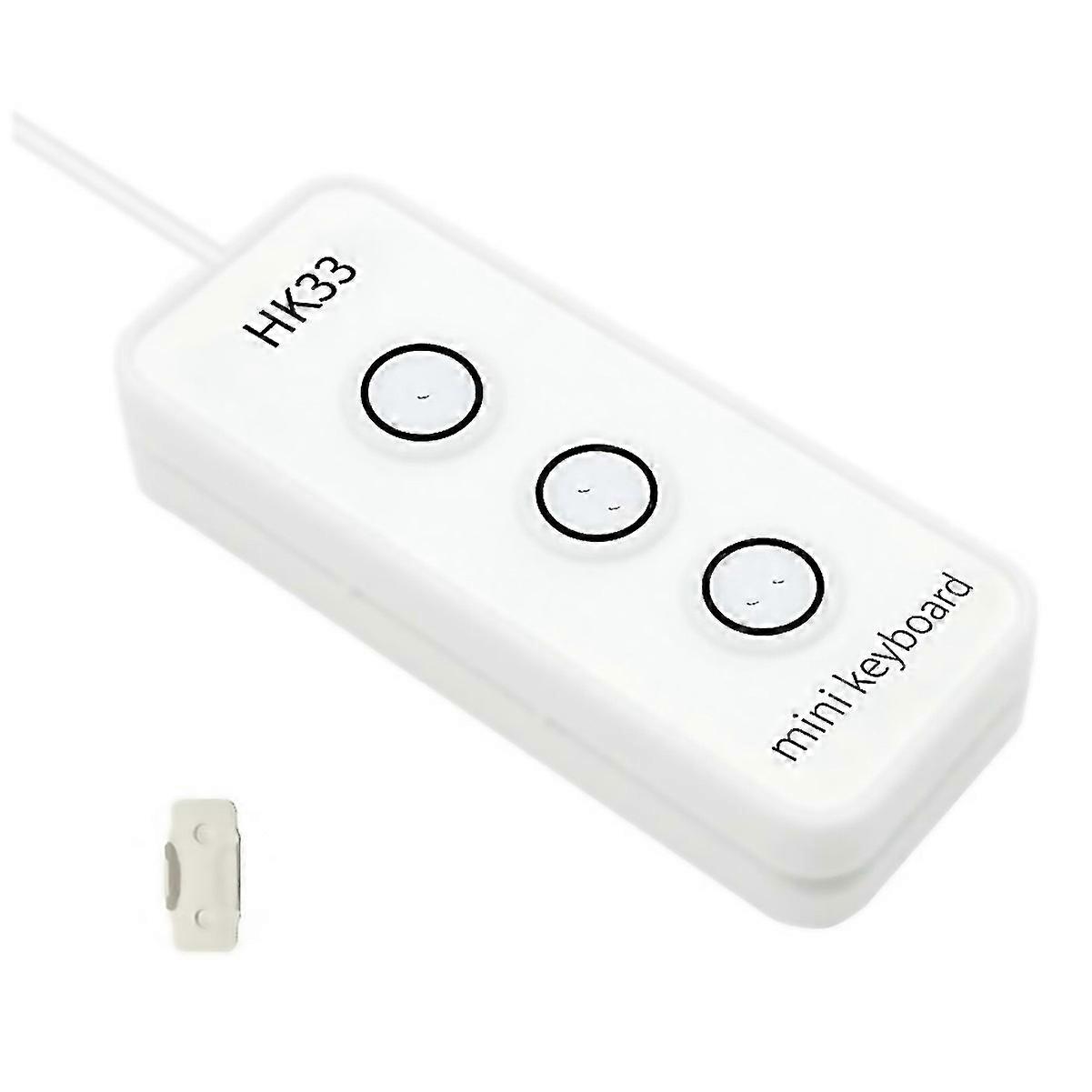 For 3 Key Usb Macro Programming Key Keypad White