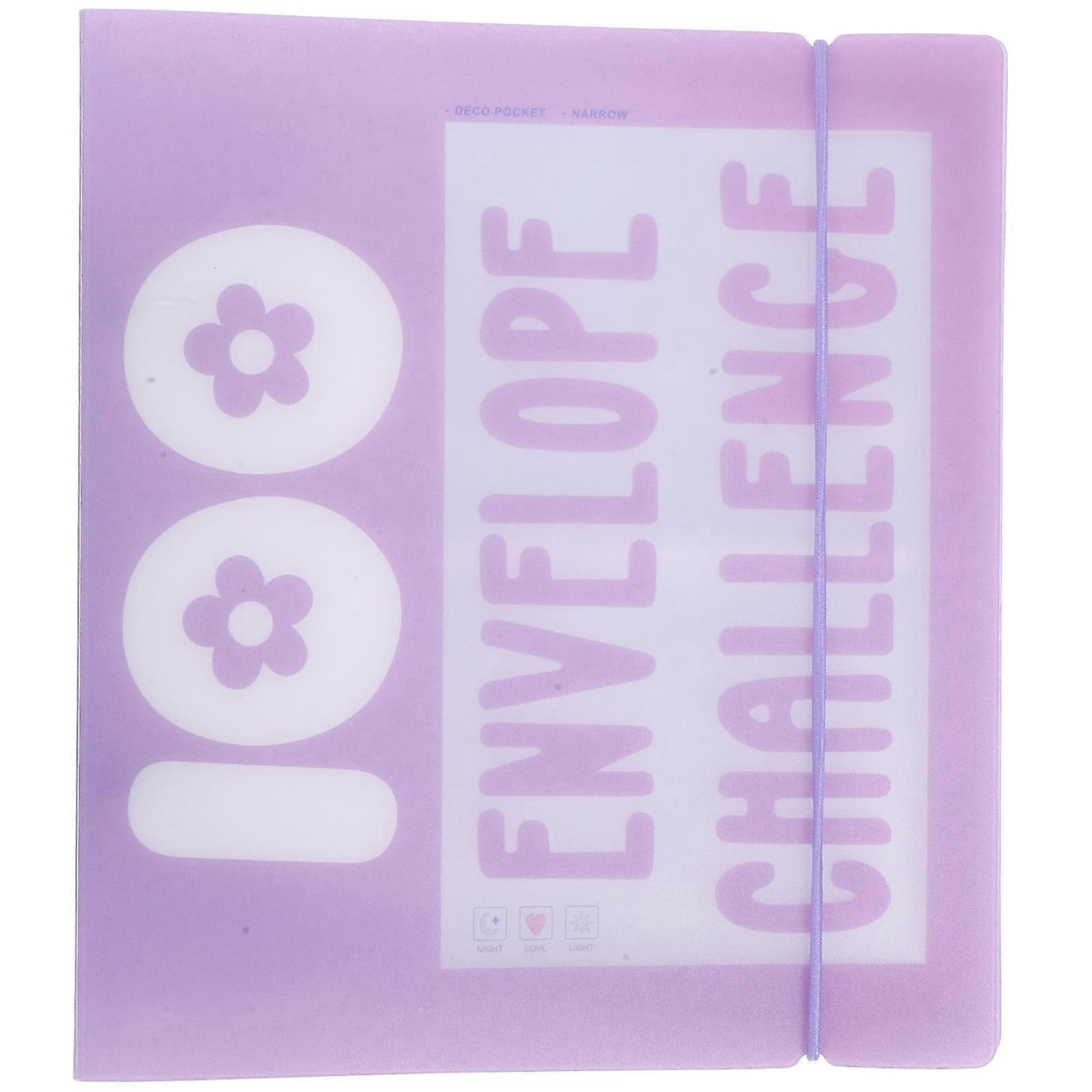 Cash Envelope Binder Set For Money Saving Challenge Budgeting And Financial Goals Made Of Purple PVC