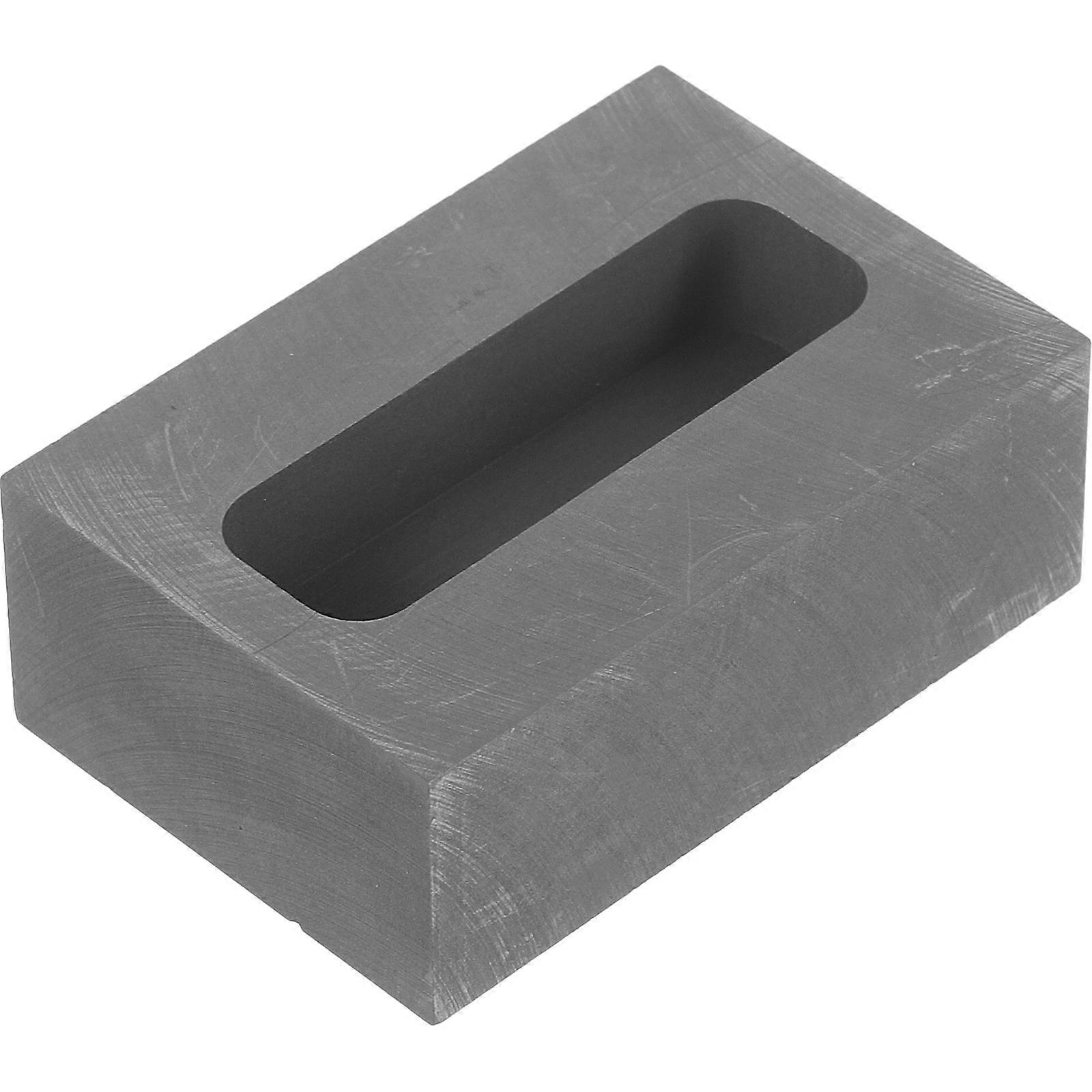 Graphite Mold for Casting Metal Ingot Mold for Refining 2Pcs Black Set