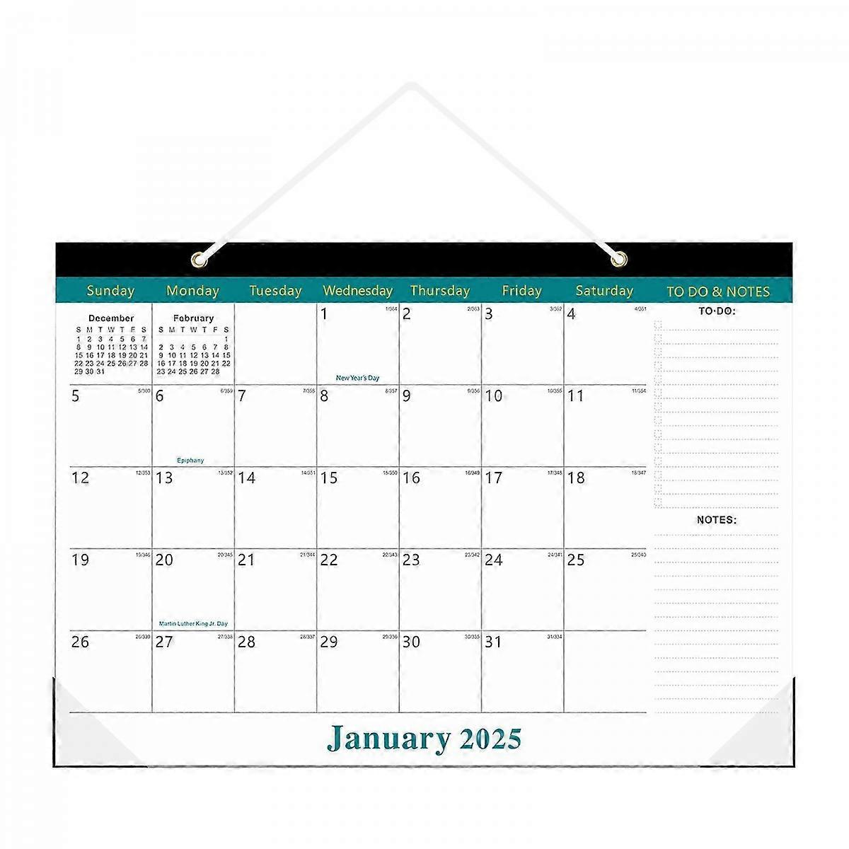 English Wall Calendar YO Coil Simplified Calendar 365 Day Countdown Calendar From January 2025 To Jun 2026