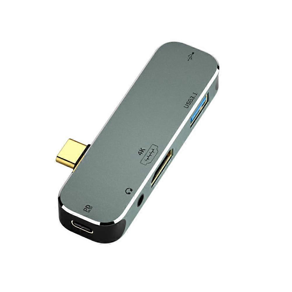 PC Computer TypeC Extension Hub 5 In 1, 3.55mm Jack, PD100W, USB 3.0/3.1, YX04X5 Compatible USB Extender