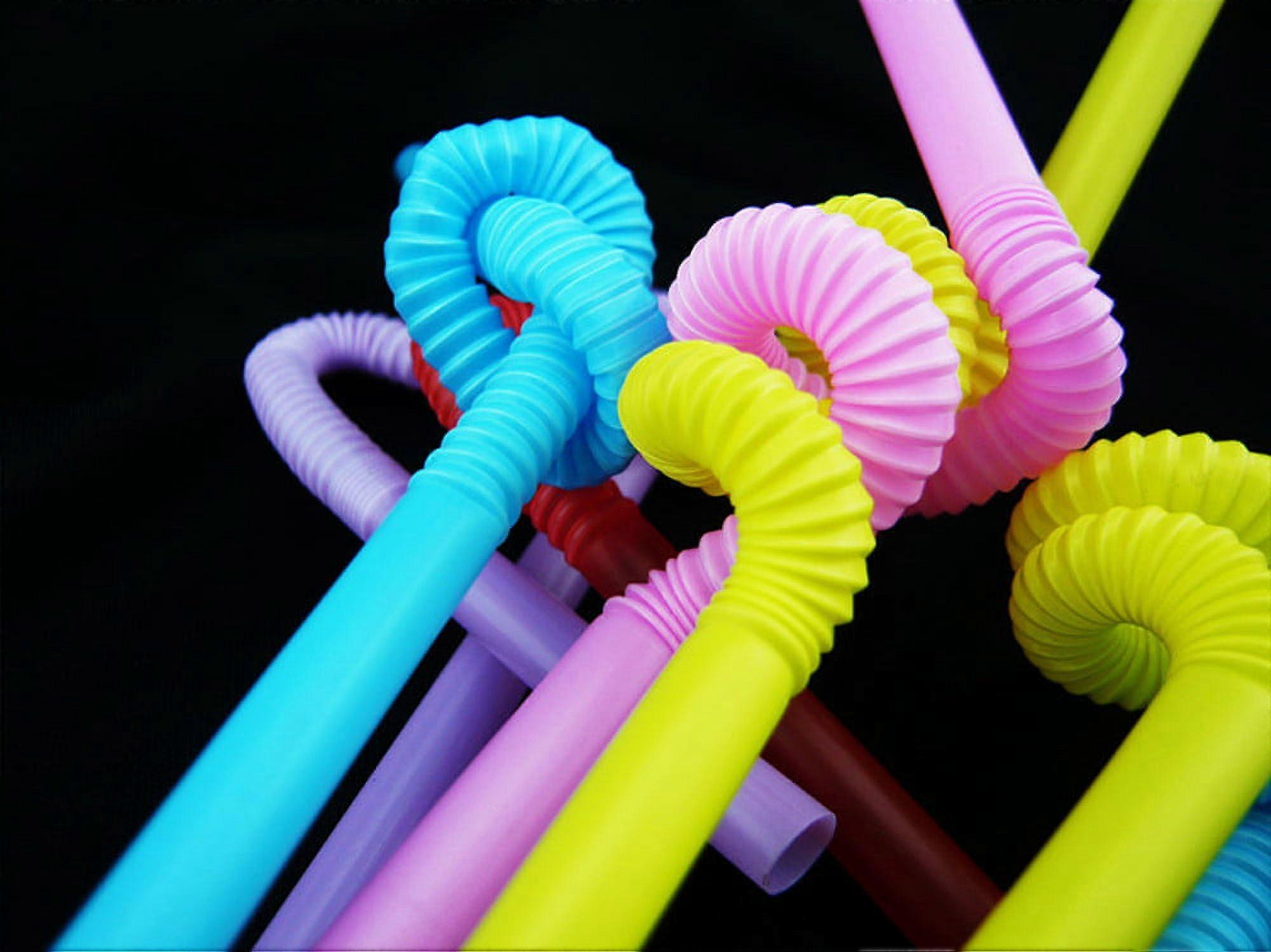 50Pcs Multi-Shaped Pegeant Plastic Drinking Straws Wedding Birthday Party