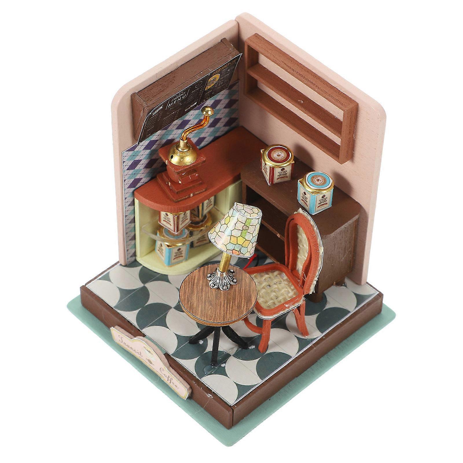 Wood Assembly Cabin Decoration Kit for DIY Small Cabin 4Sets