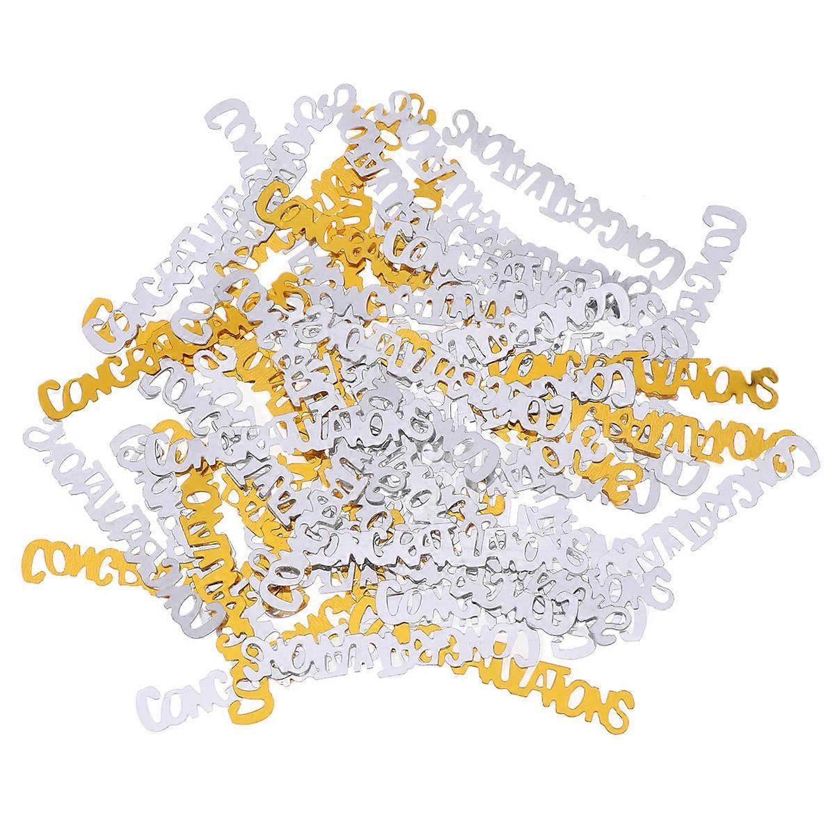 Decorative Confetti Silver and Gold Confetti for Graduation Party