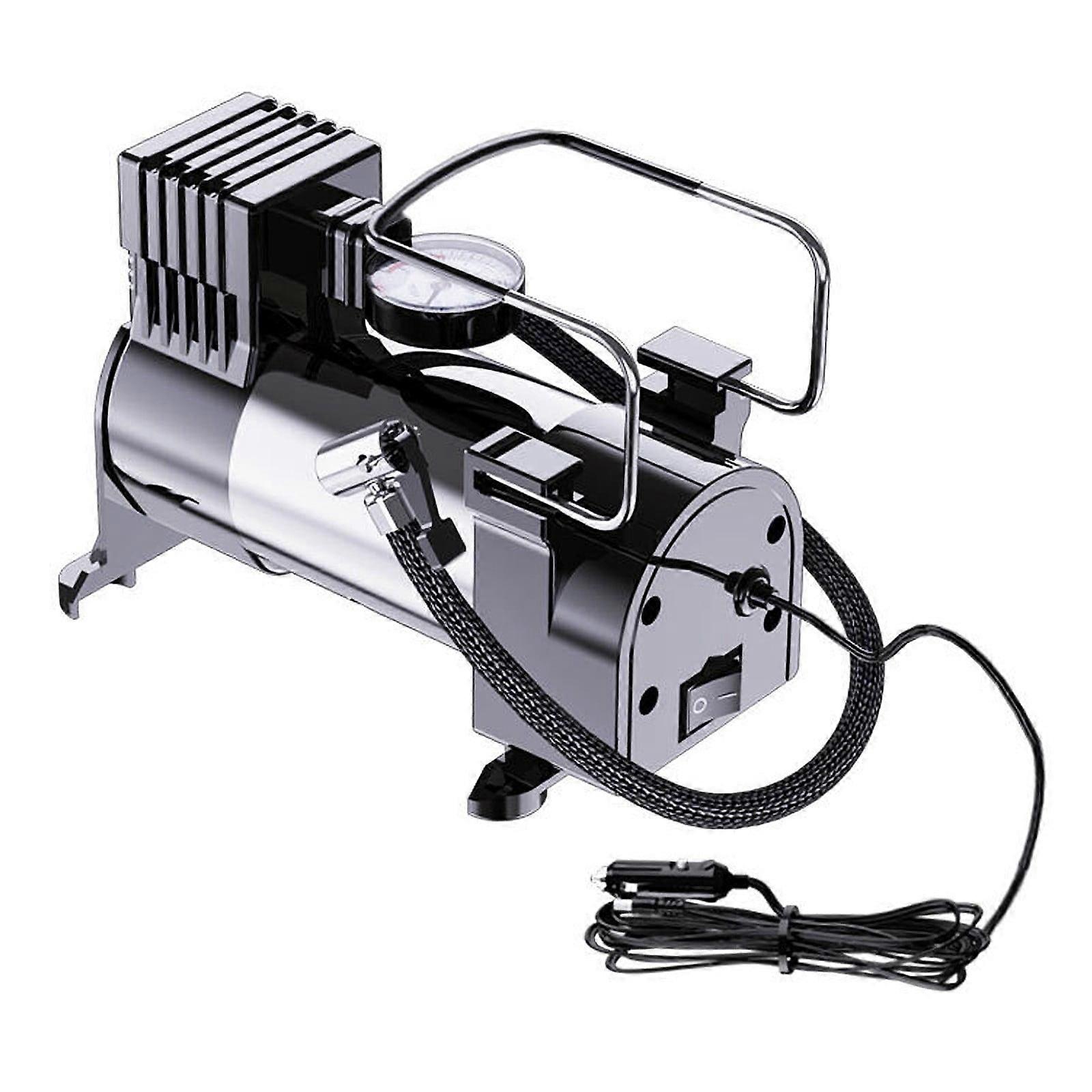 Wamans Tire Inflator Portable A-ir Compressor A-ir Pump for Car Tires 12V Auto Tire Pump with Pressure Gauge with Cylinder Power System