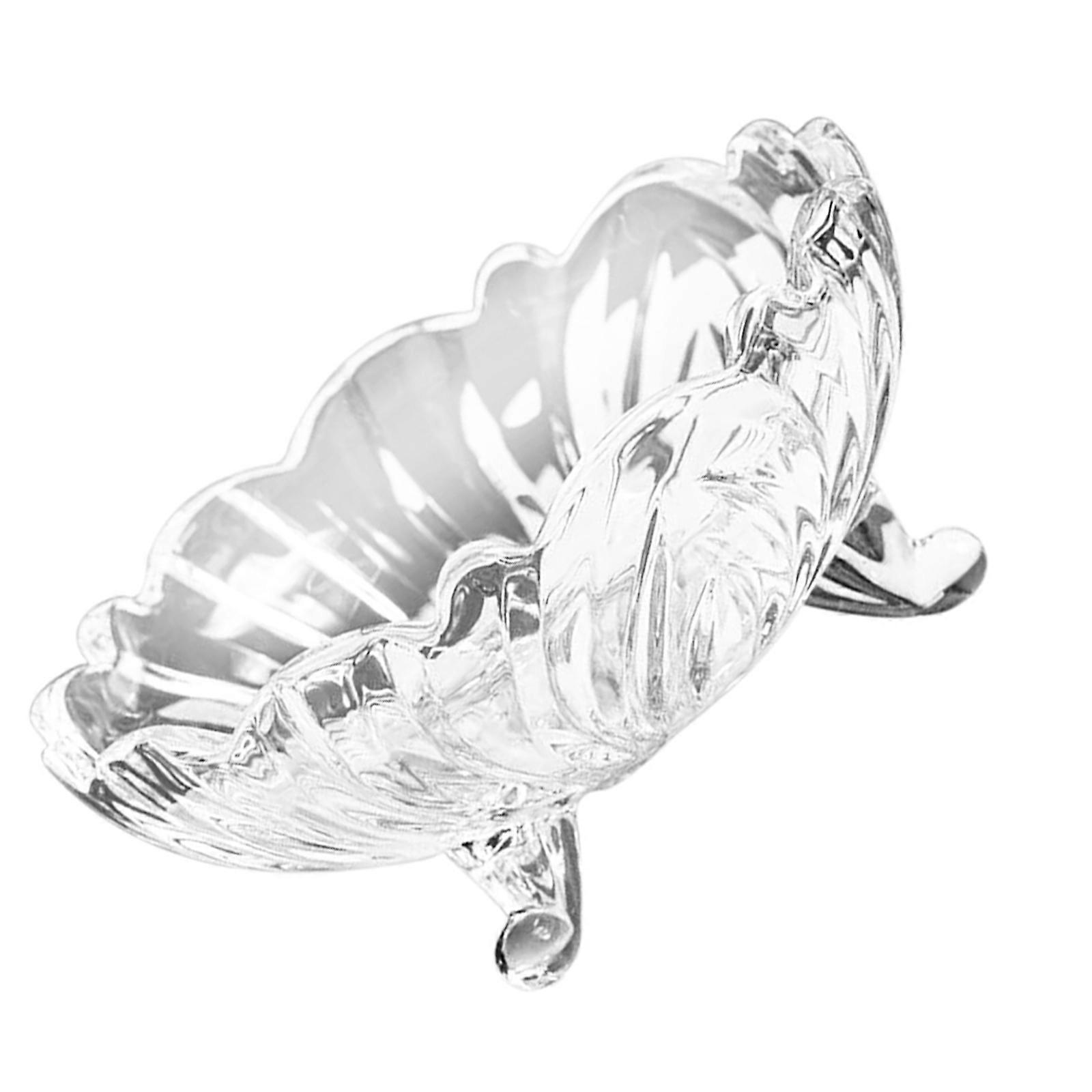 Multi-function Fruit Holder 2Pcs European Style Glass Dessert Stand For Home And Commercial Use 23.5X23.5X10.6CM Practical Design