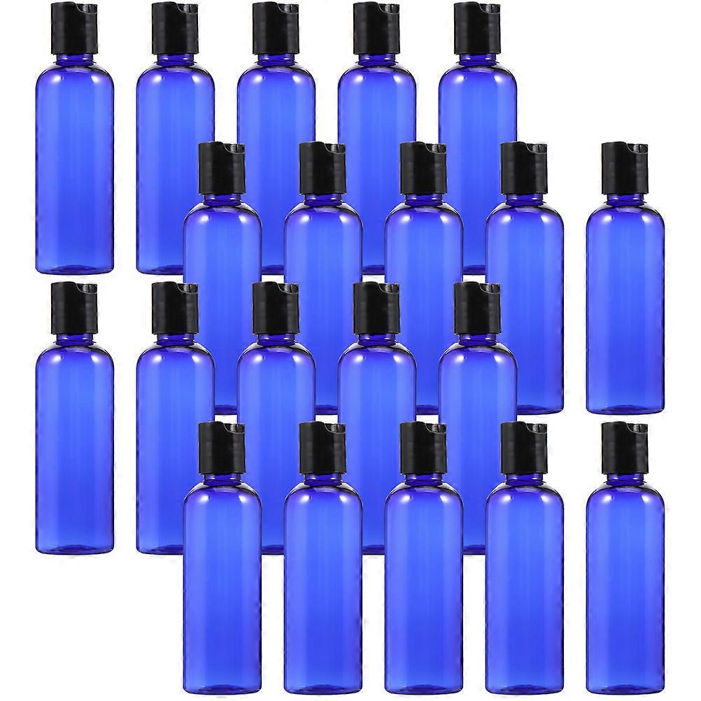 Refillable Plastic Shampoo Bottles 80Pcs For Households 5.1×6.3×1.6in Blue Round Shoulder Storage