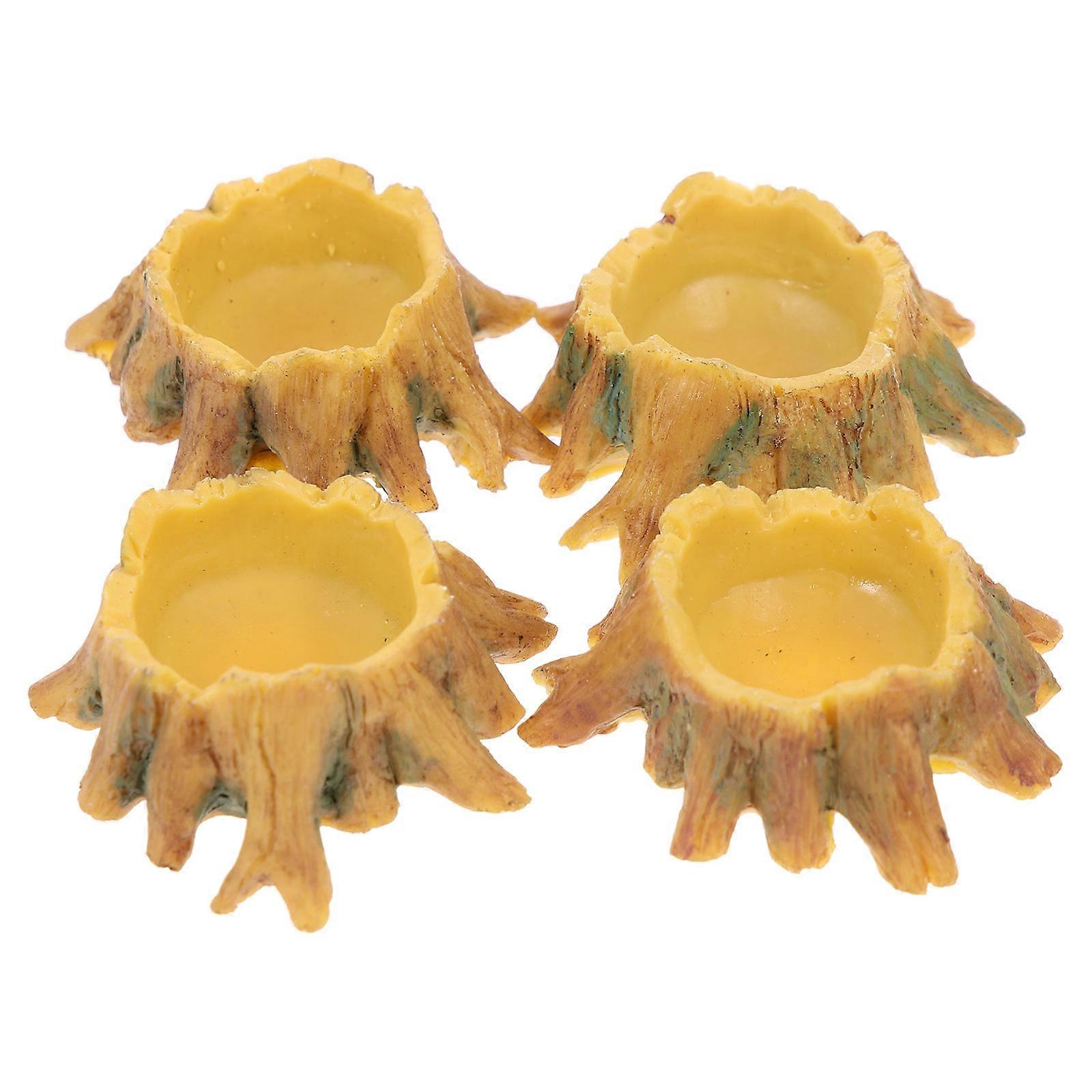 Reptile Water Containers Small Water Bowls for 8Pcs Resin Bowls