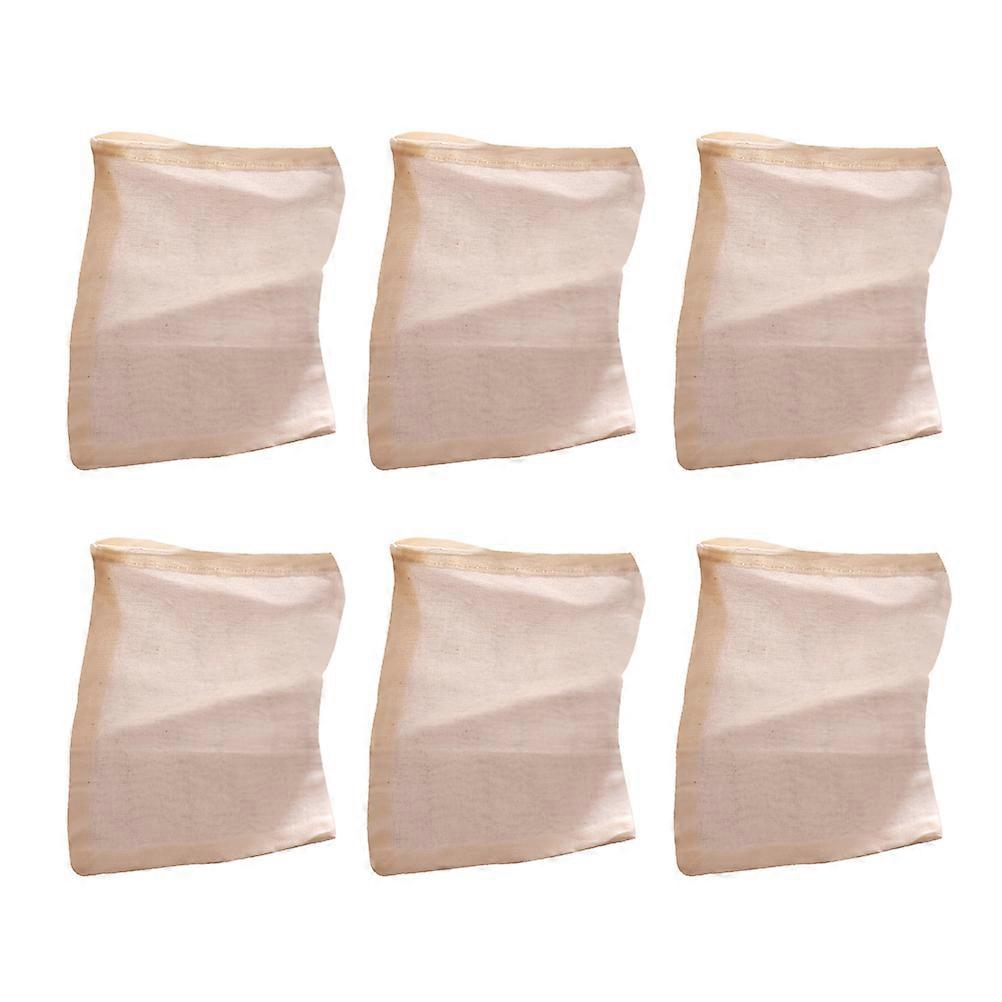 Light Brown Cotton Filter Bag Drawstring Bag for Filtering 90Pcs Use
