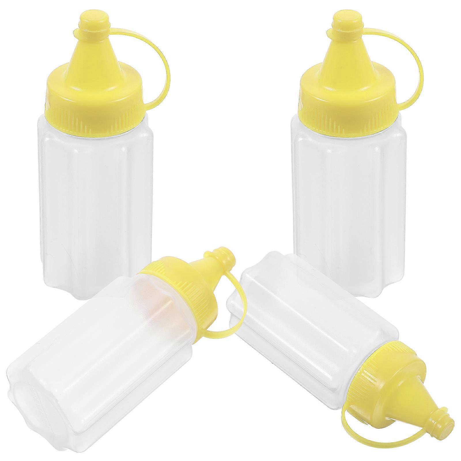 Kitchen Storage 8 Pcs Squeeze Bottles Household Meal Preparation Rectangular Liquid Dispensing