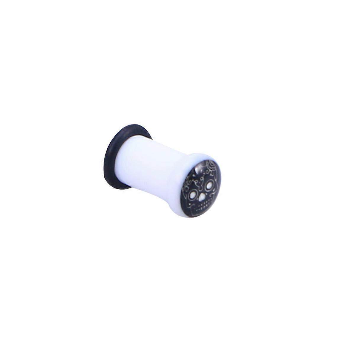 Tunnel Gauges Acrylic Skull Head Ear Expanders for 2Pairs