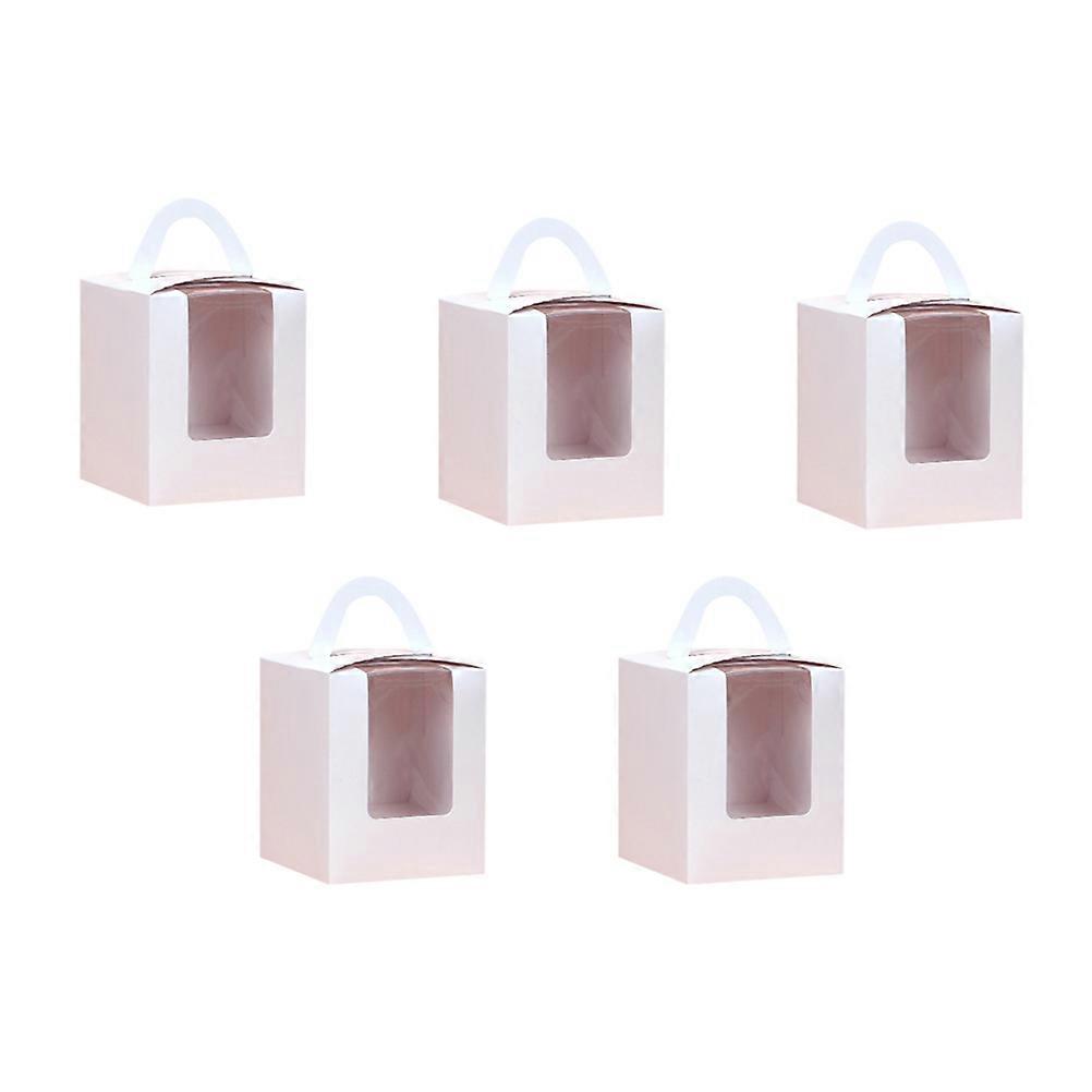 Portable Cupcake Transport Container Rectangular Style Bakers Event Organizers Paper PVC Cardboard Material 20Pack