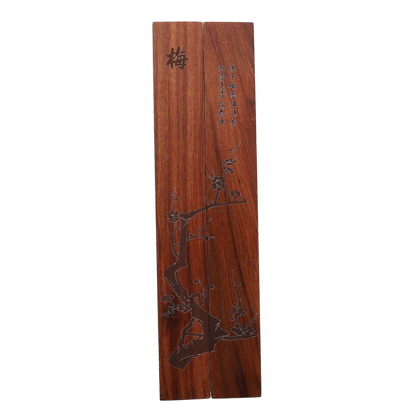 Chinese Calligraphy Paperweights for Desk Use 4Pcs Wood Stationeries