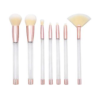 Veeki 7pcs Glitter Makeup Brushes Set DIY Quicksand Handle Makeup Brush for Foundation Powder Concealer Blush with Empty Handle Sand Brushesstyle 5