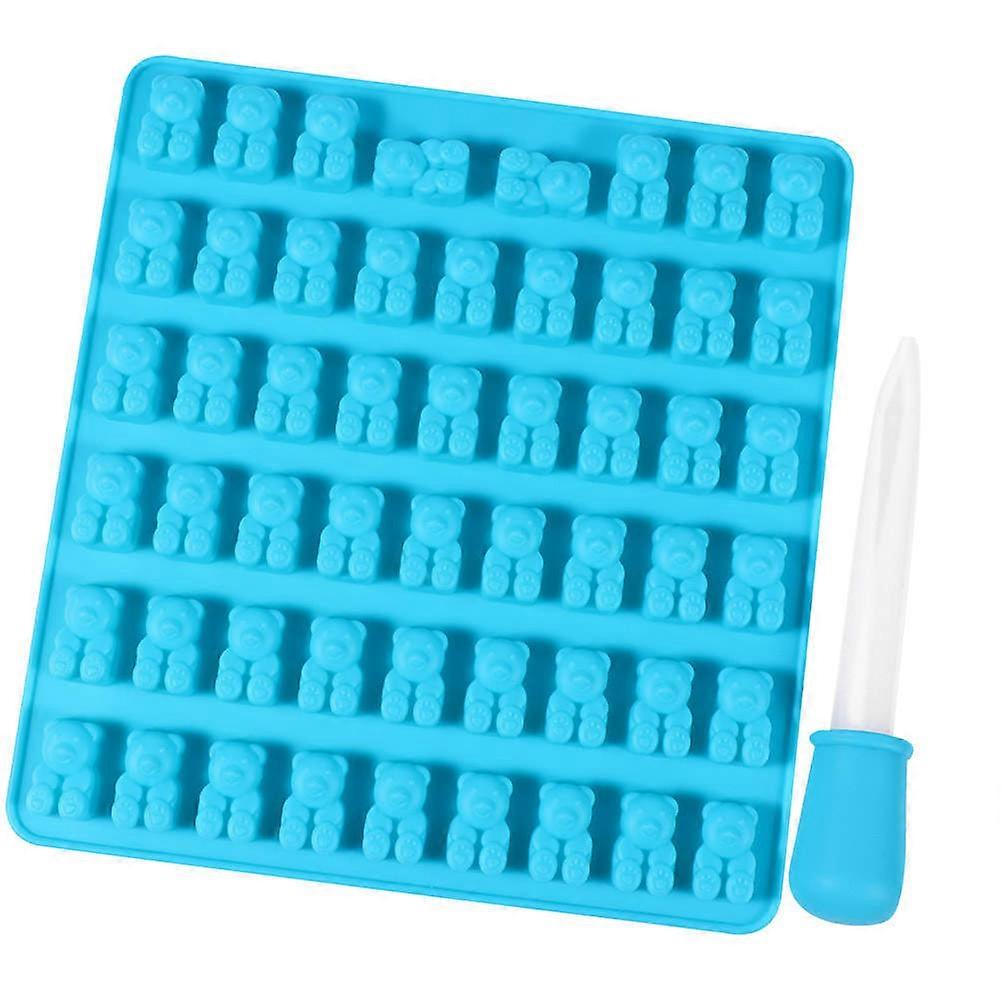 Bear Chocolate Mold Silicone Kitchen Utensil Home Use Sky Blue Diy Candy Making 1Pc