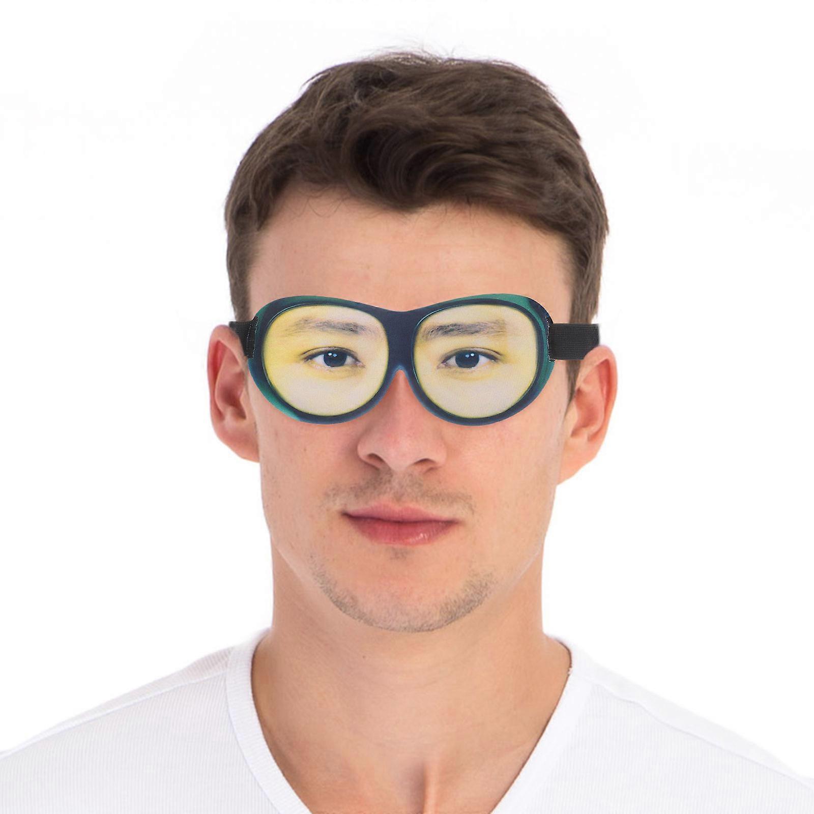 Black 3D Funny Eyeshade Sleep Mask for Deep Sleeping Use 2Pcs Blindfold