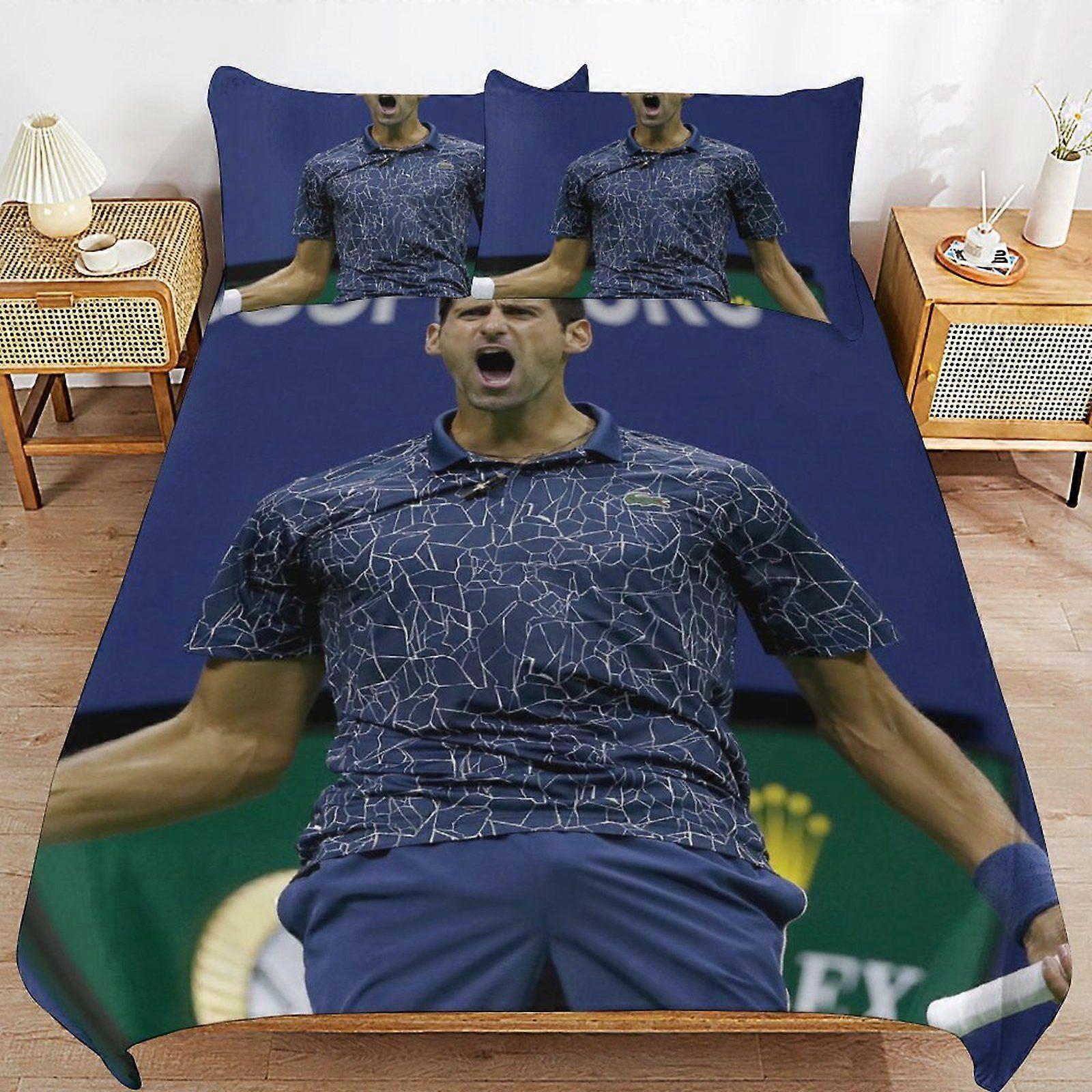 A465 Novak Djokovic Smooth Texture Sleep Arrangement Cozy Build Thread Detail Duvet Cover Sets Fit for All N465