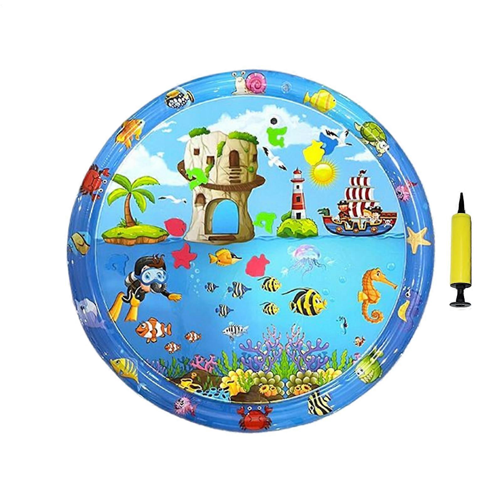 Refreshing Dog Bed 100 By 100 Cm Inflatable Cooling Mat With Pump AntiScratch For Water And Play