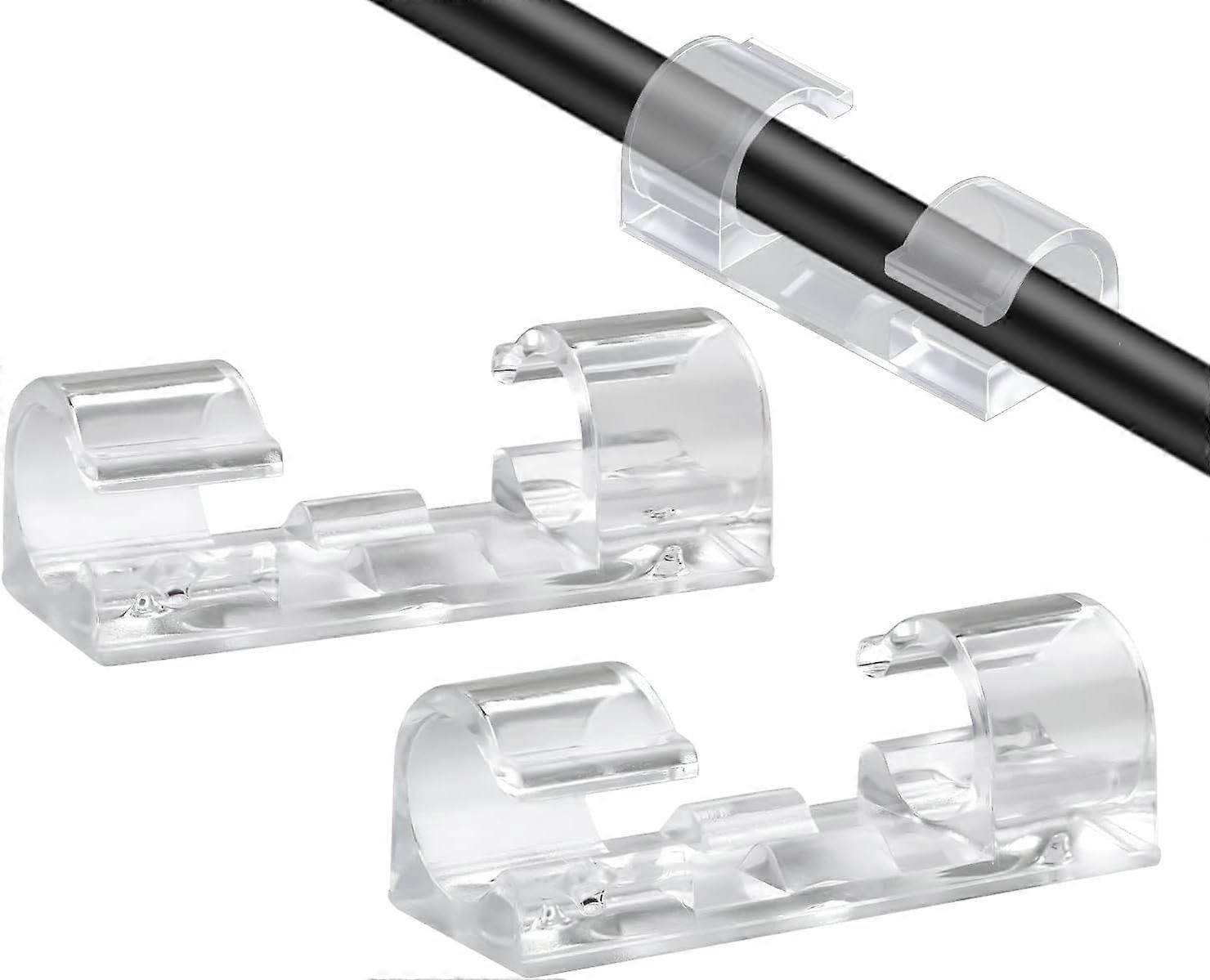 48 Pack Self Adhesive Cable Management Clips, Cable Organizers for TV