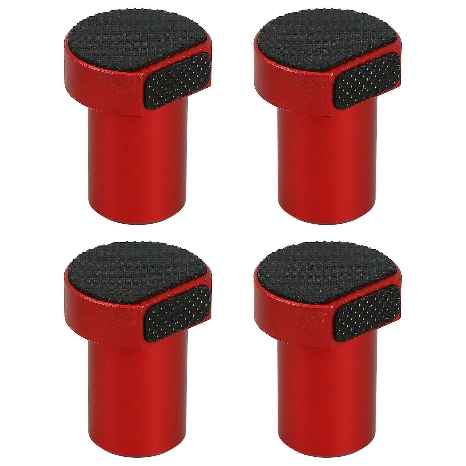 Durable Workbench Peg 4Pcs Planing Stopper For DIY Projects Red Non-Damaging Aluminum Accessory