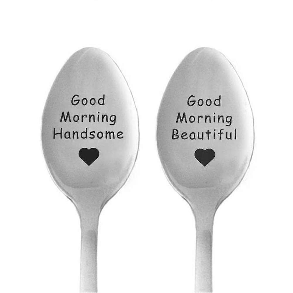 Stainless Steel Serving Spoon Elegant Design Food Serving Spoons for Home Use Lovers 19 x 3 x 0.2cm 2Pack