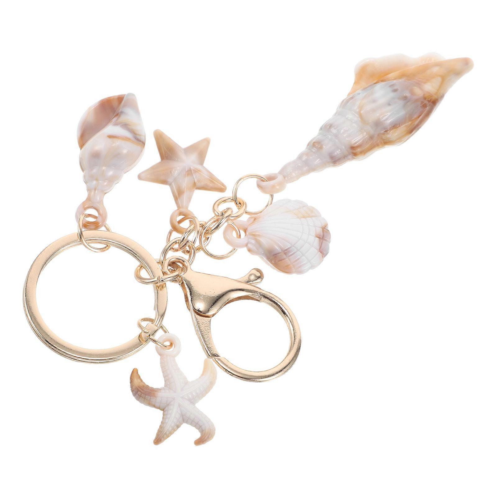 Beach Keychain 2Pcs Set With Creative Charms For Daily Life And Home Use Durable Acrylic Material