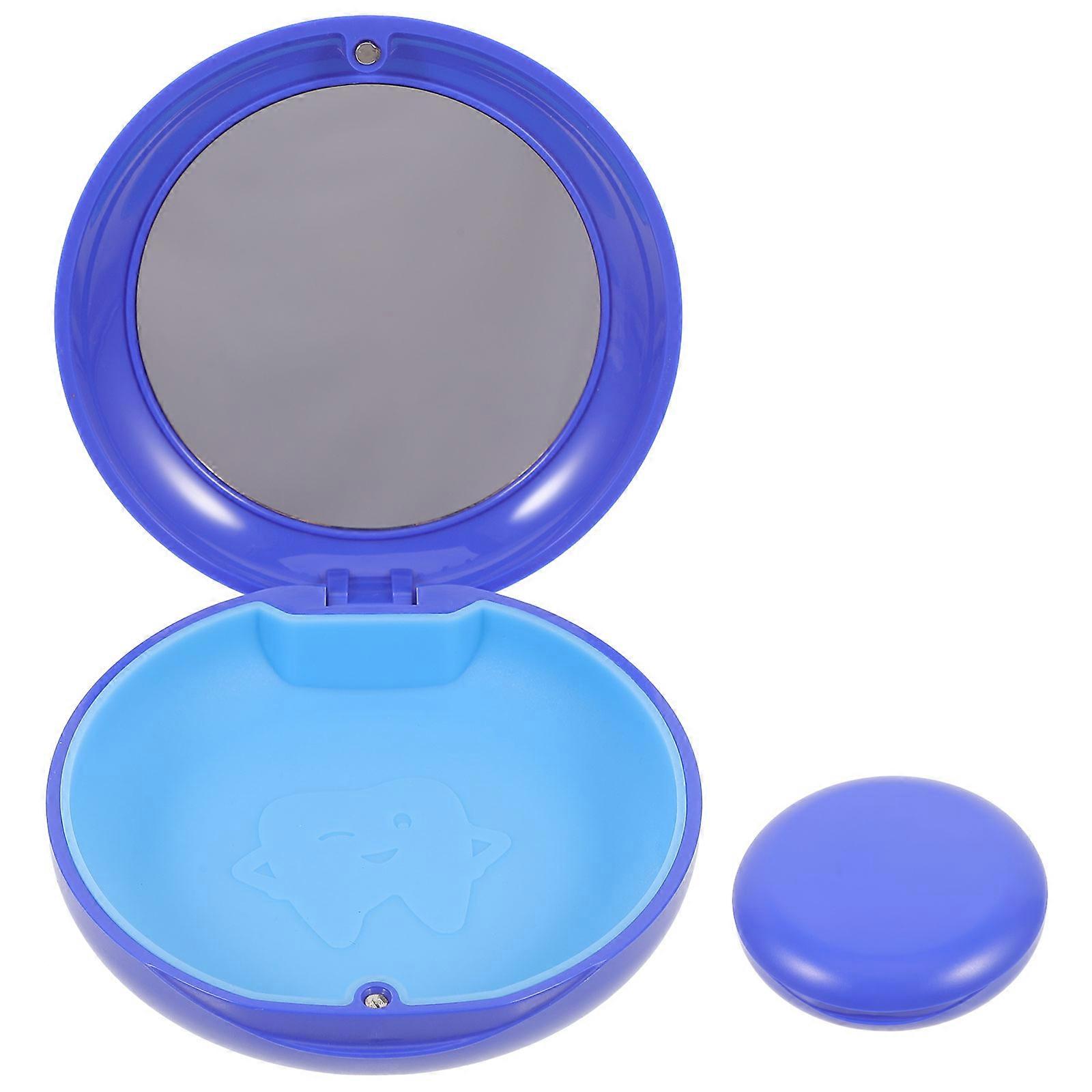 Denture Storage Case 5Pcs Breathable Design Square Container For Orthodontic Retainers Outdoor Use Easy To Carry