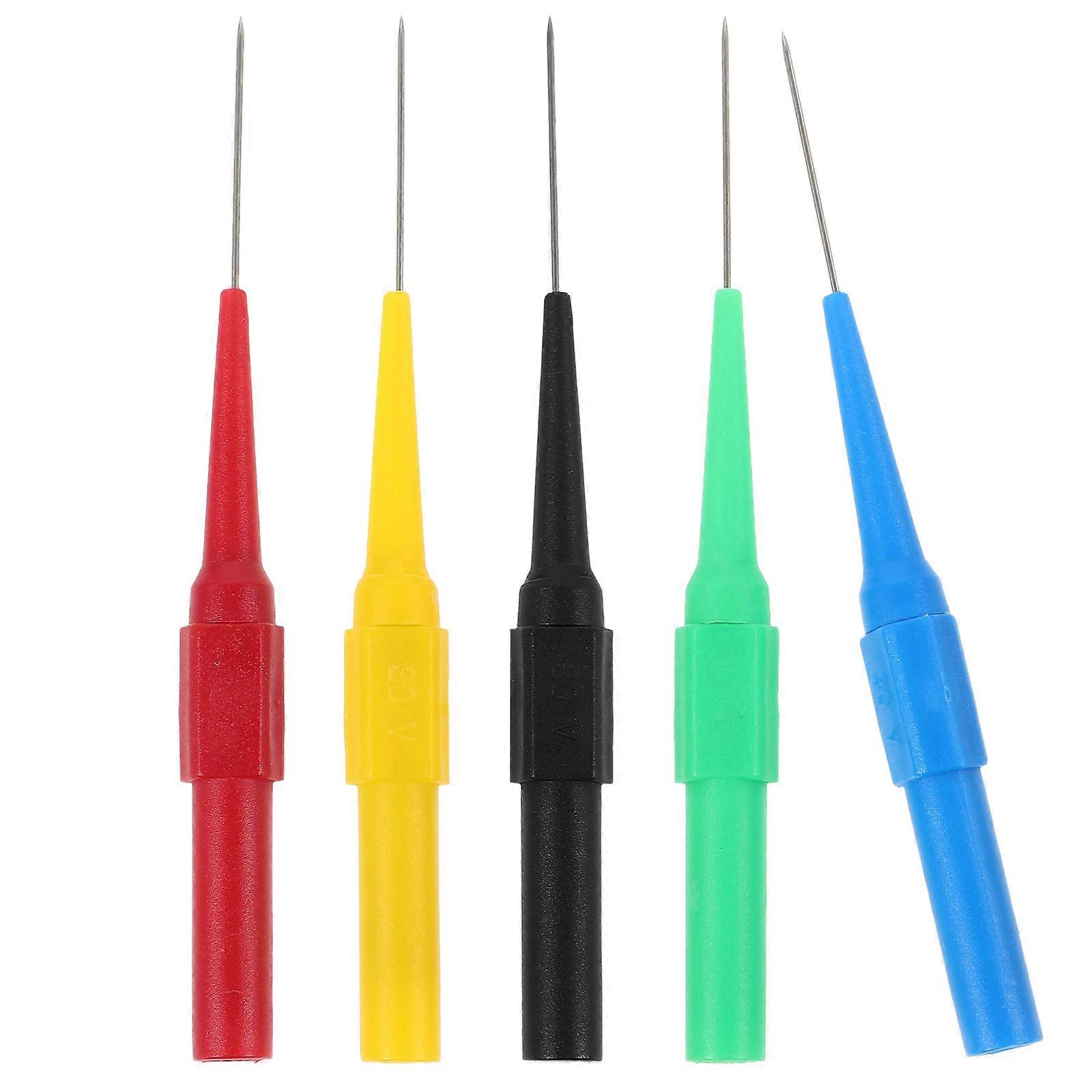 Multimeter Test Probes 5Pcs Pointed Design Compatibility With Multimeters Maintenance Tool