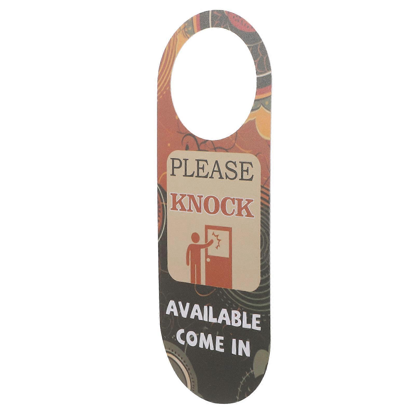 Reusable Door Hanger Notice Sign 2Pcs Rectangular Design For Office Door Assorted Color Status Indicator