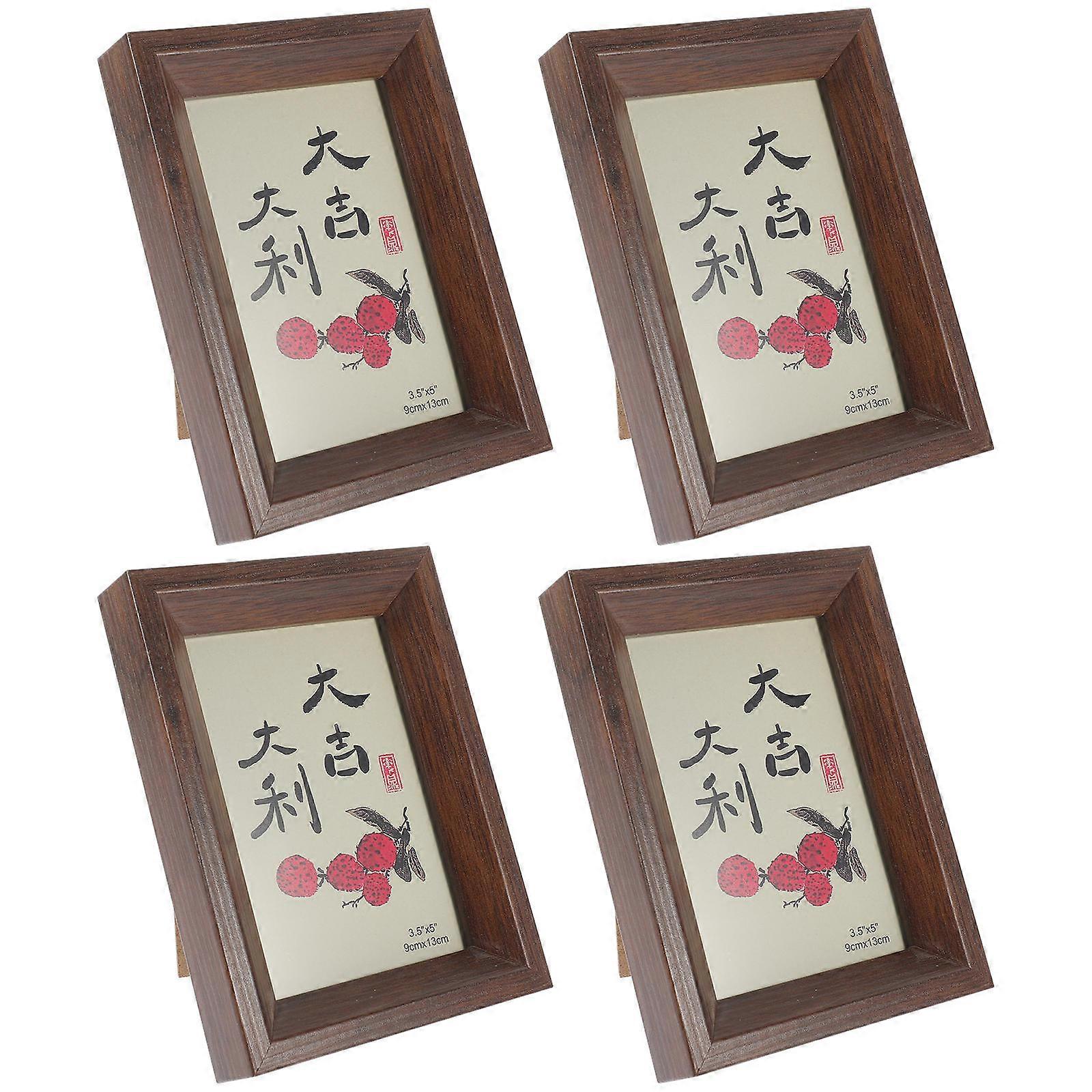 Rectangular Wooden Frame For 15.80X11.80X2.50CM Wall Mounting Picture Frame 12Pcs