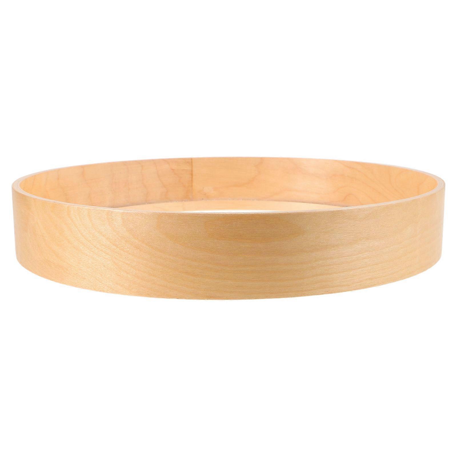 Wooden Round Wall Clock Frame Wood for Decor 3Pcs Craft Circle