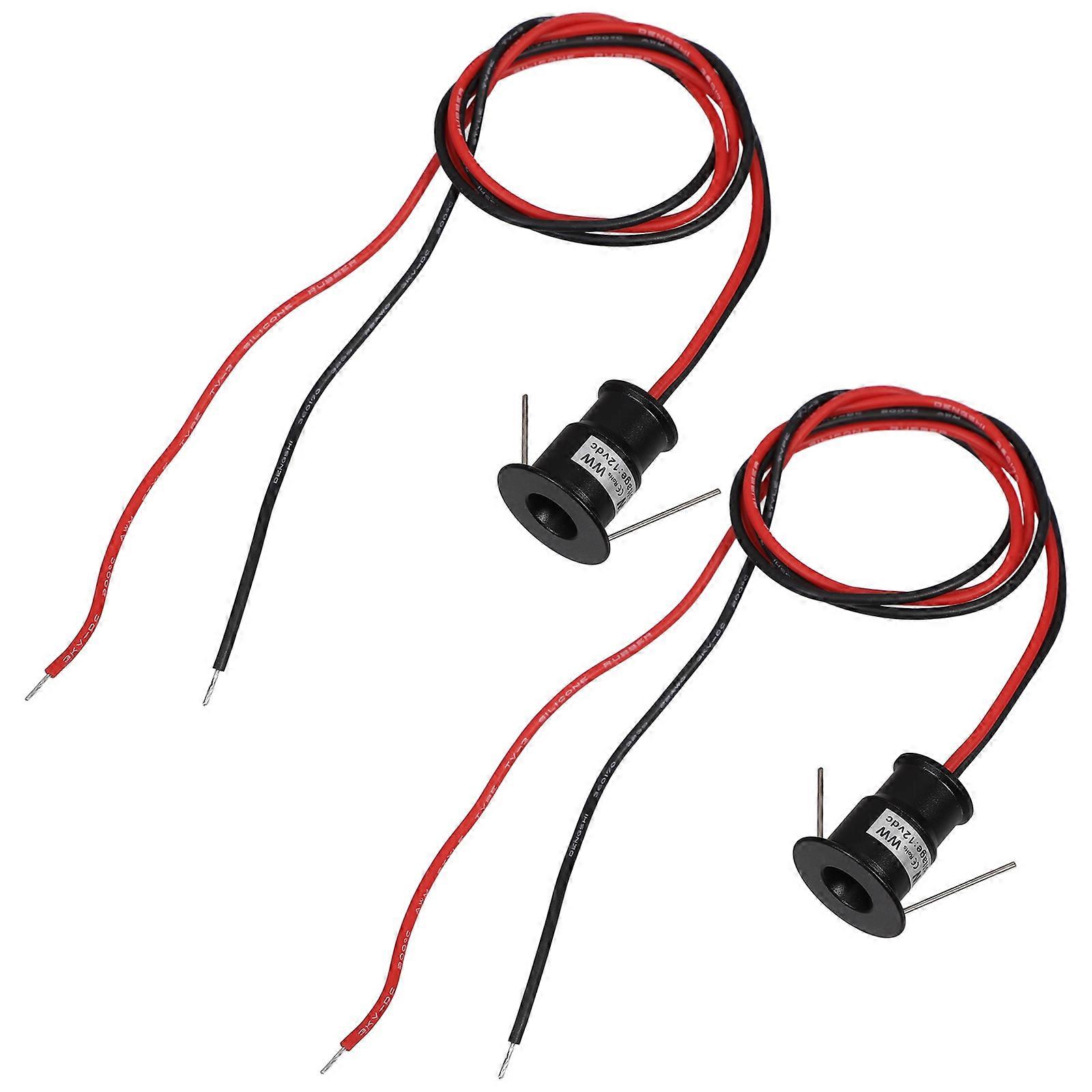 Mini LED Spot Lights Cabinet Light for Display 2Pcs DC12V 1W Black Aluminum