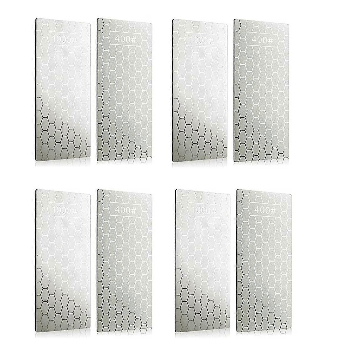 2PCS Diamond Sharpening Stone, Whetstone with Base(400/1000 Grit)