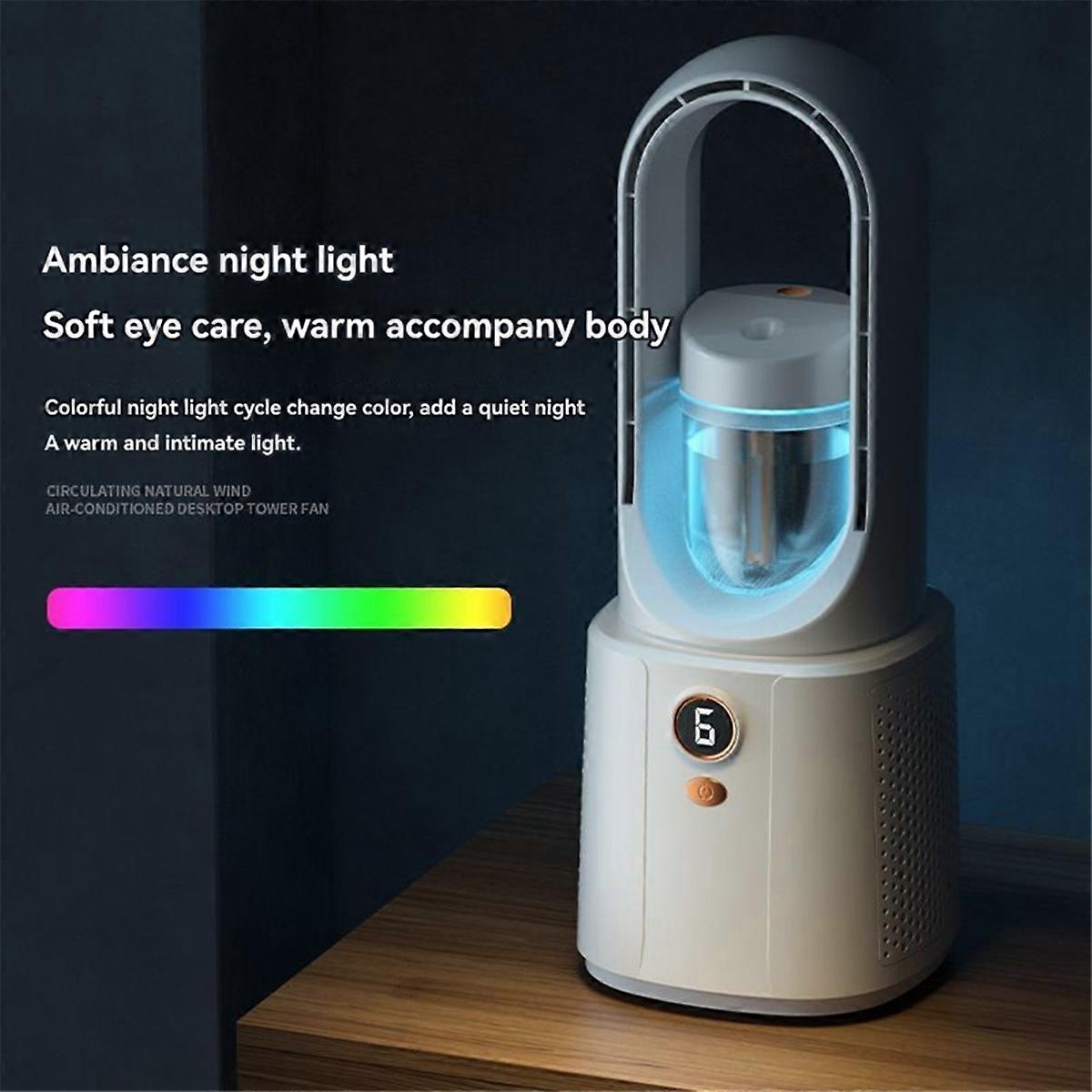 Leafless Atomizing Fan Humidifier & Cooler for Desktop Office Use