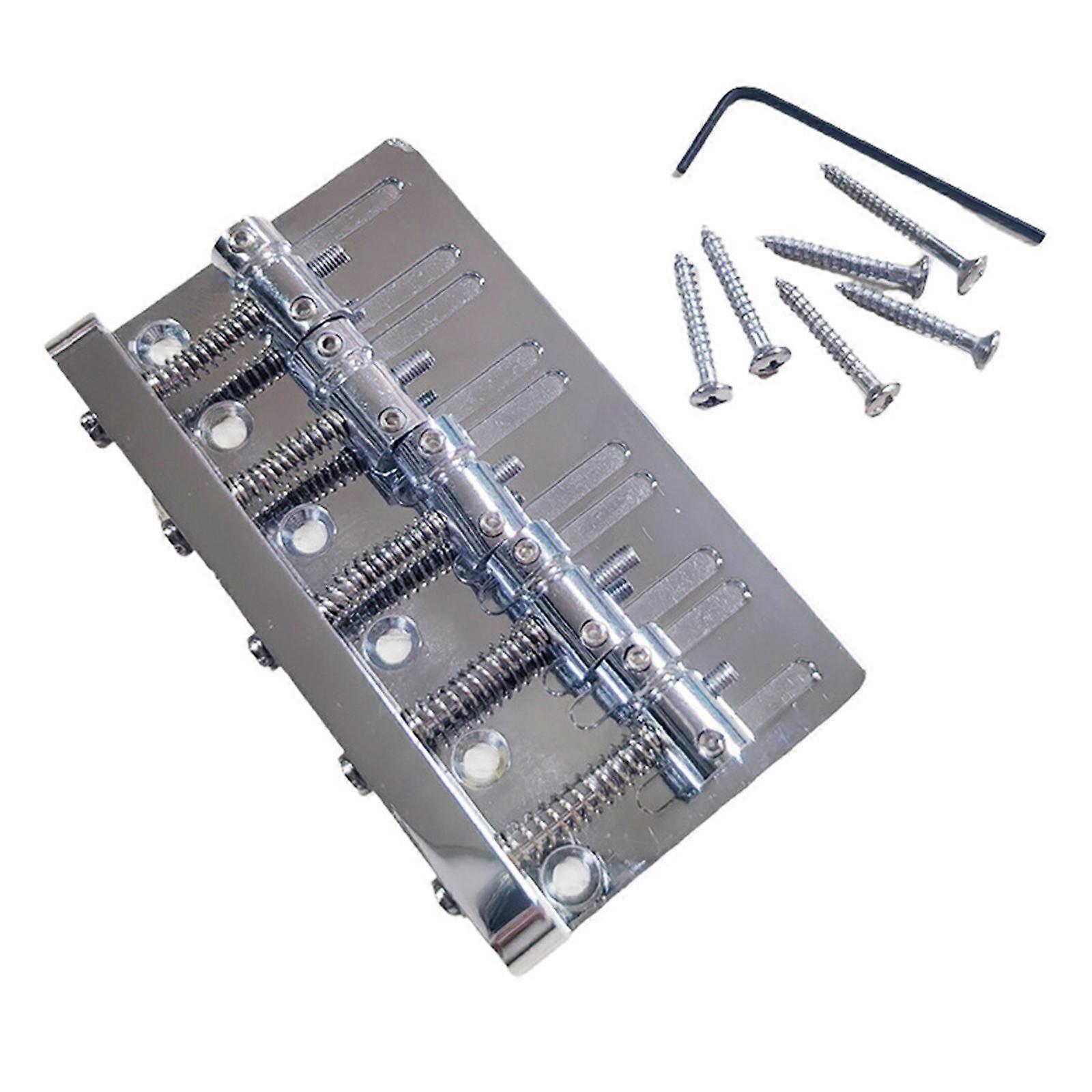 5 Strings Bass Bridge Tailpiece Bridge for Bass Guitar 5 Stringed for Instruments