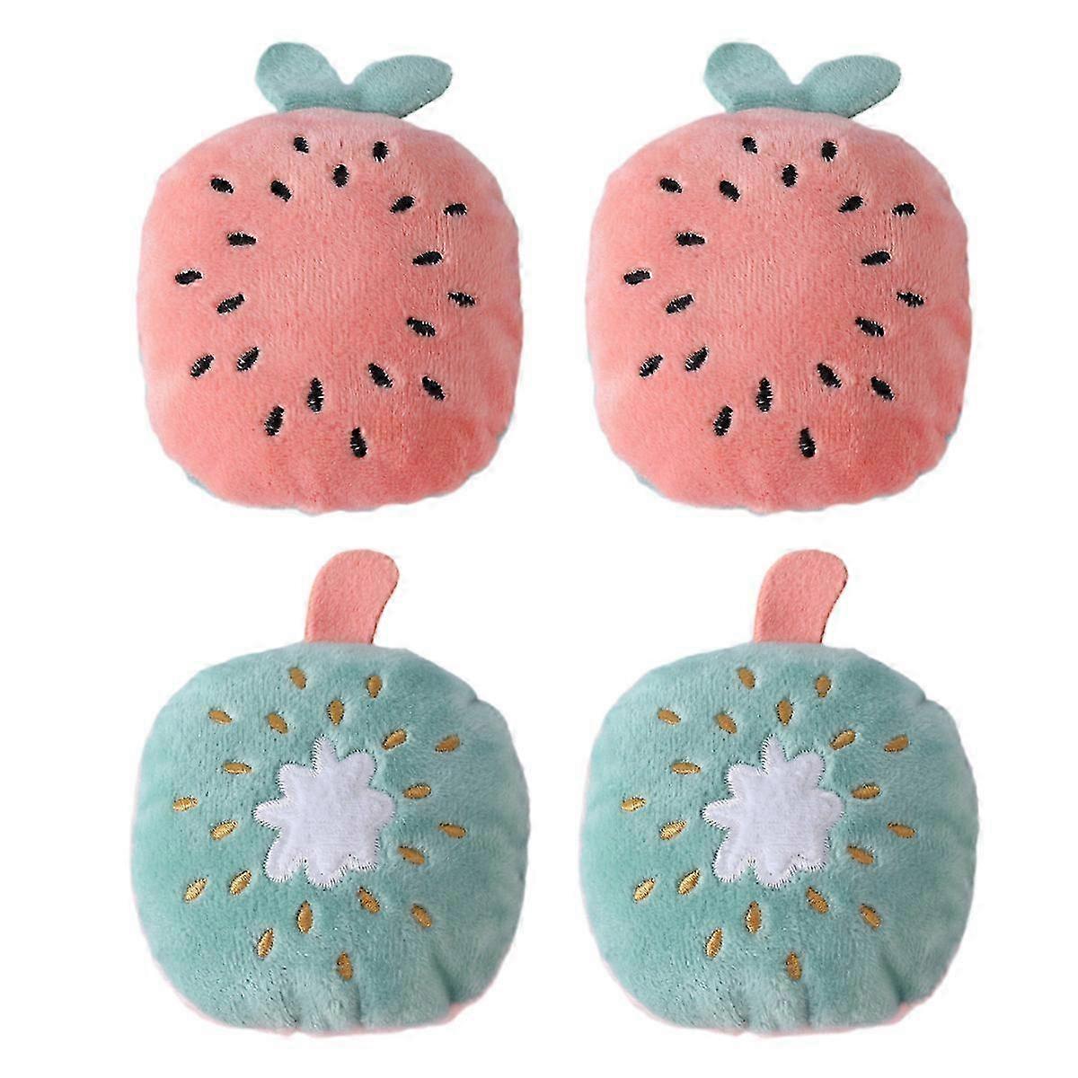 25-26 4pcs dog plush toy plant fruit series interactive imitation fruit dog plush toys