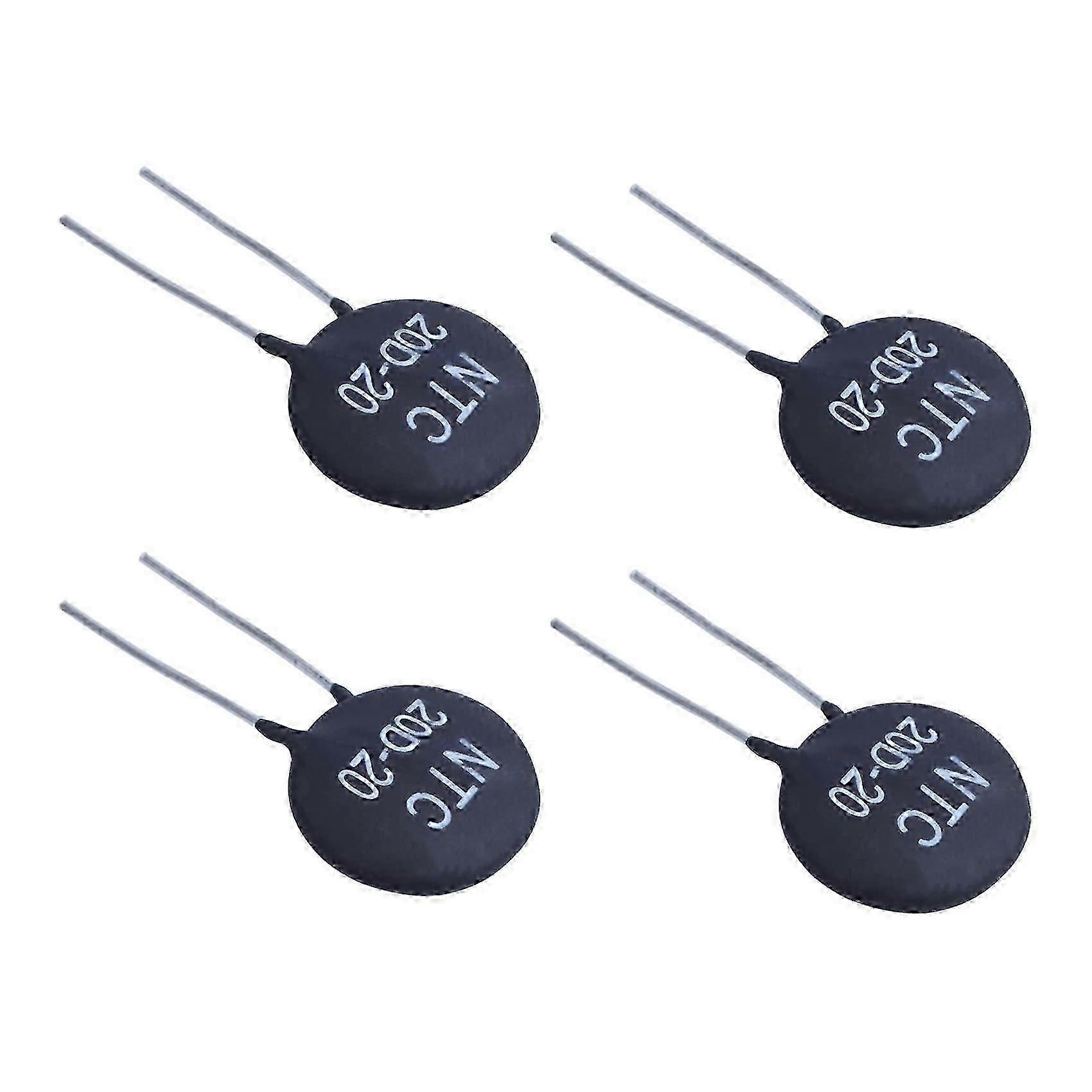 4X 20D20 NTC Thermistor for Limiting Inrush Current of CFL Ballast Black
