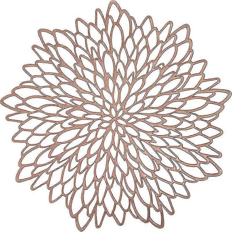 Sets de table ensembles de 6 feuilles rondes napperons lavables tapis de table en vinyle résistant à la chaleur pour Morden Table à manger décoration de mariage napperon