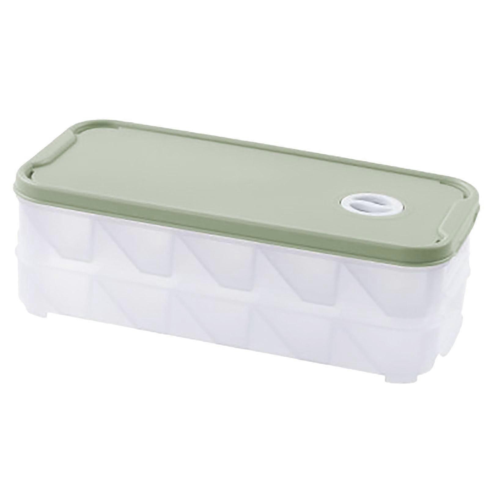Stackable Dumpling Box, 2-Layer Freezer Tray with Cover, Non-Stick, Quick Freeze, Compatible with Household Refrigerator